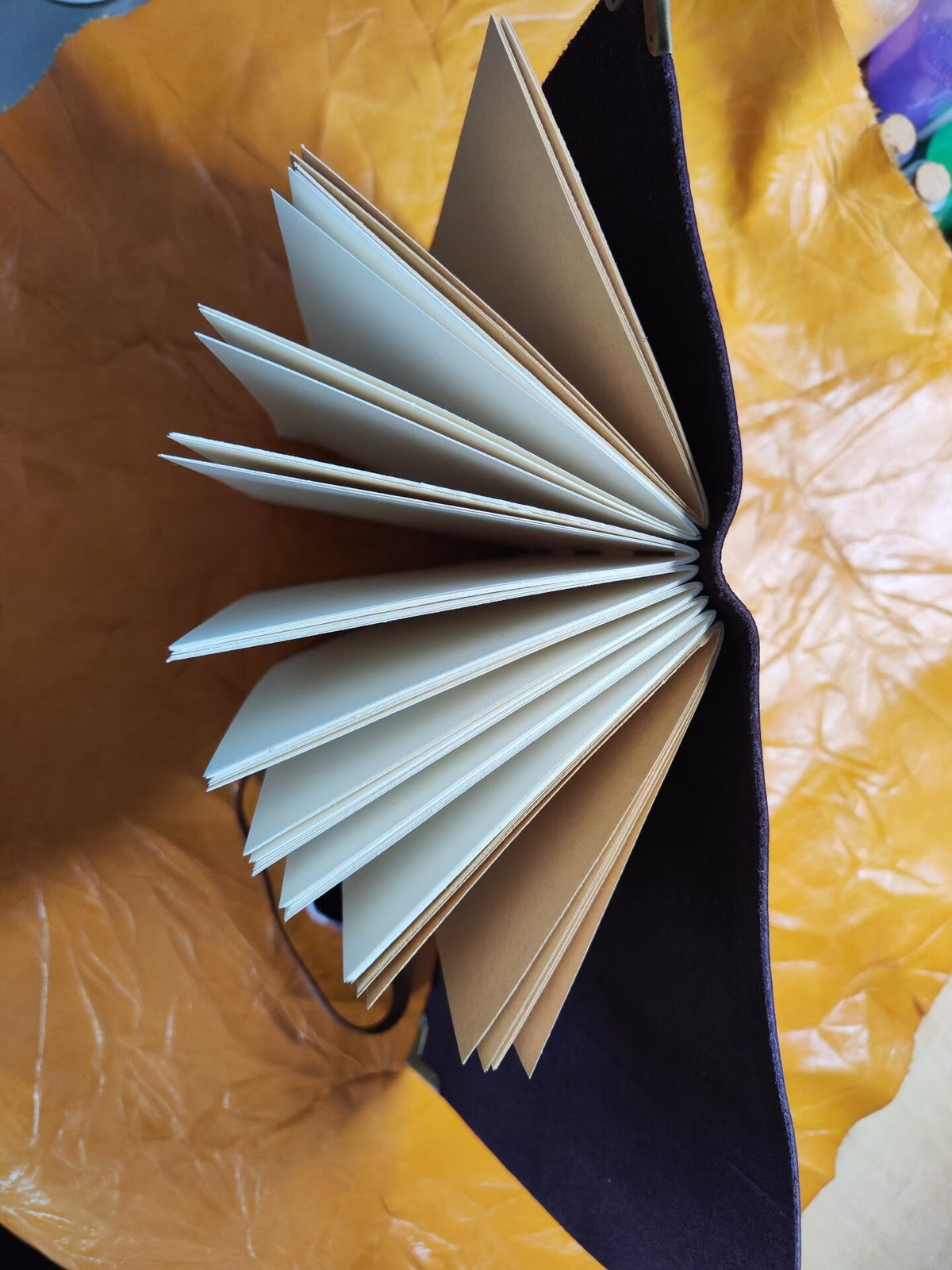 Cowhide Leather Journal with Brass Corners