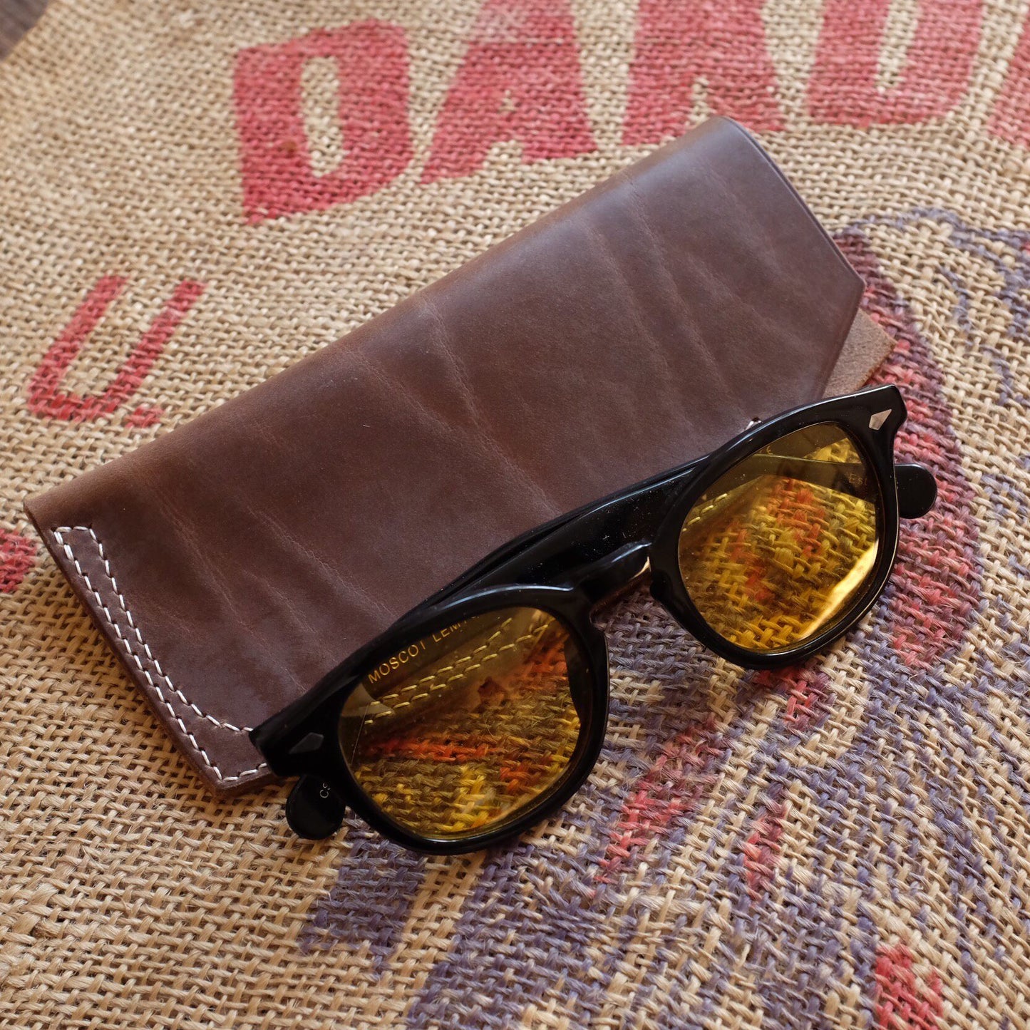 Horween CXL Tea-Core Leather Eyewear Case