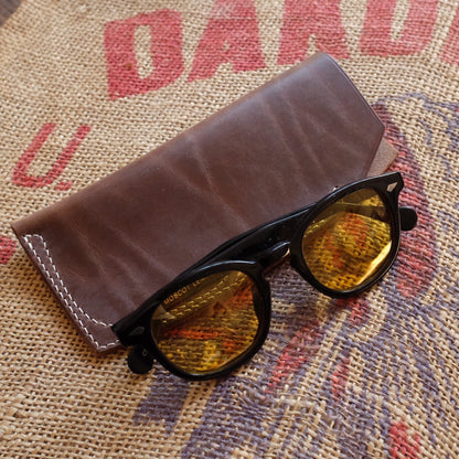 Horween CXL Tea-Core Leather Eyewear Case
