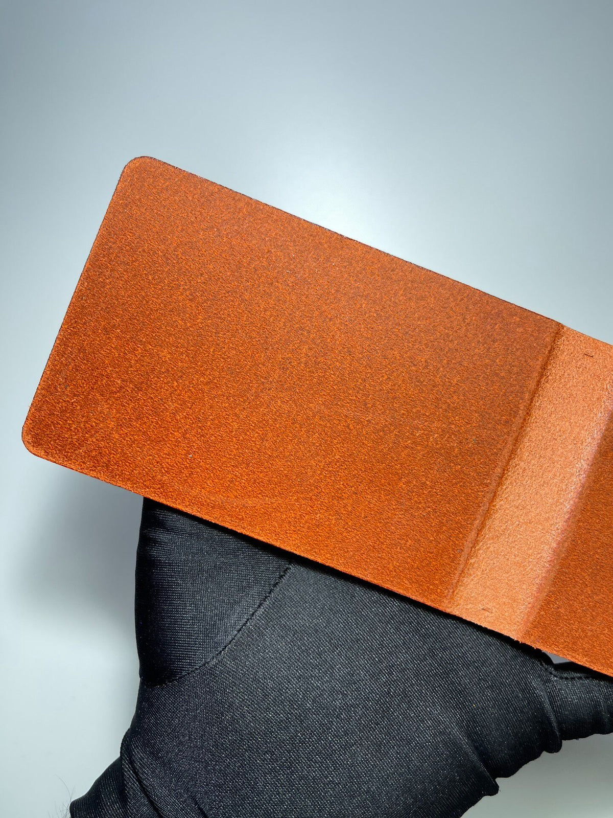 Handmade Leather Planner Cover Orange Fog Wax