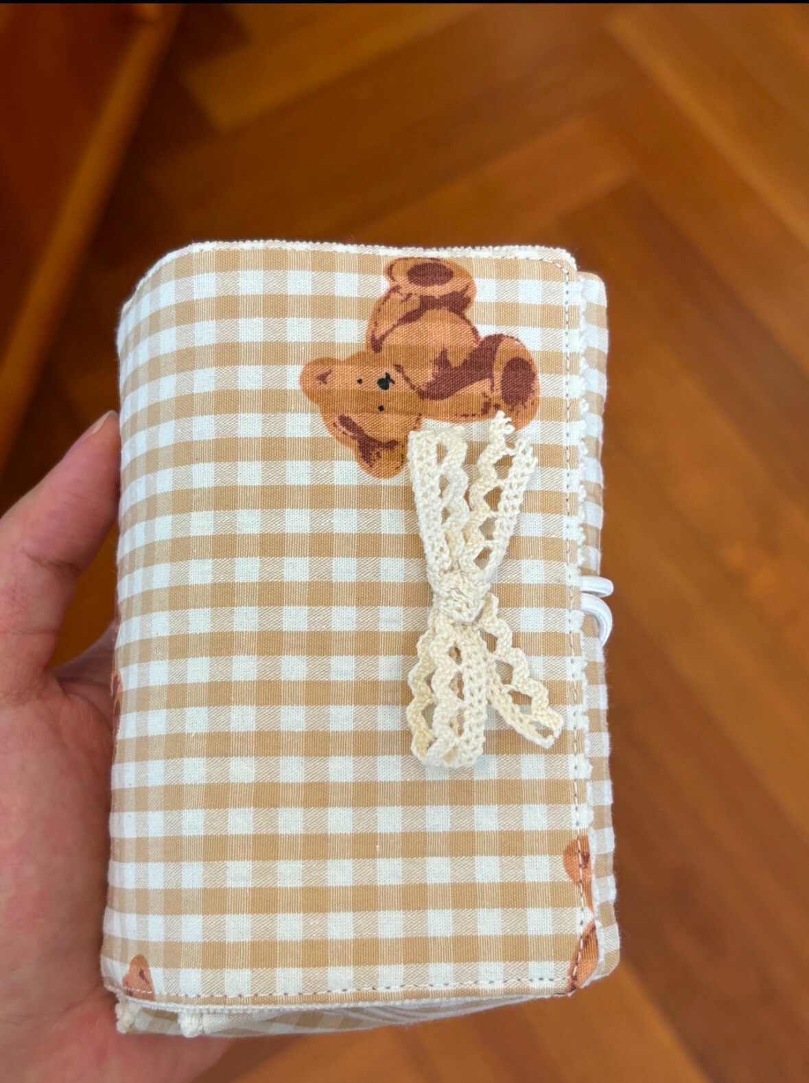 Gingham Bear Camera Storage Case