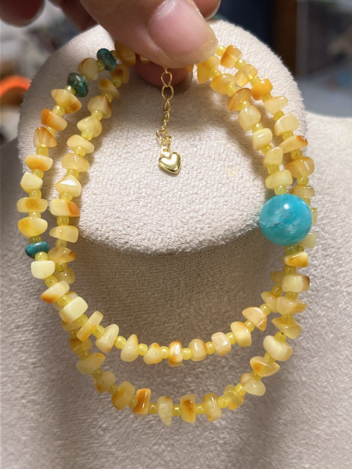 Natural Russian Beeswax Amber Necklace