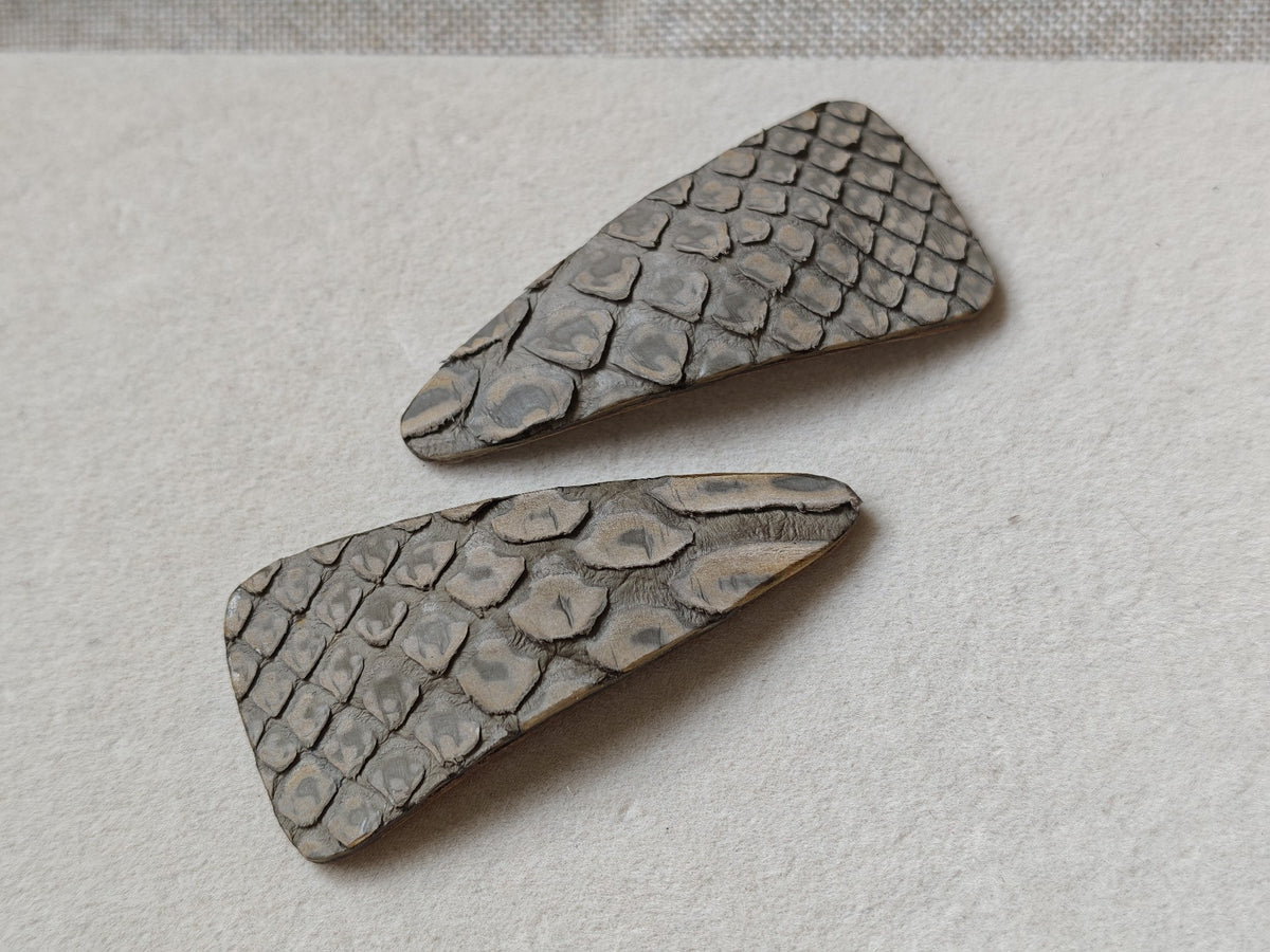 Snakeskin Hair Clips Set Geometric Pair