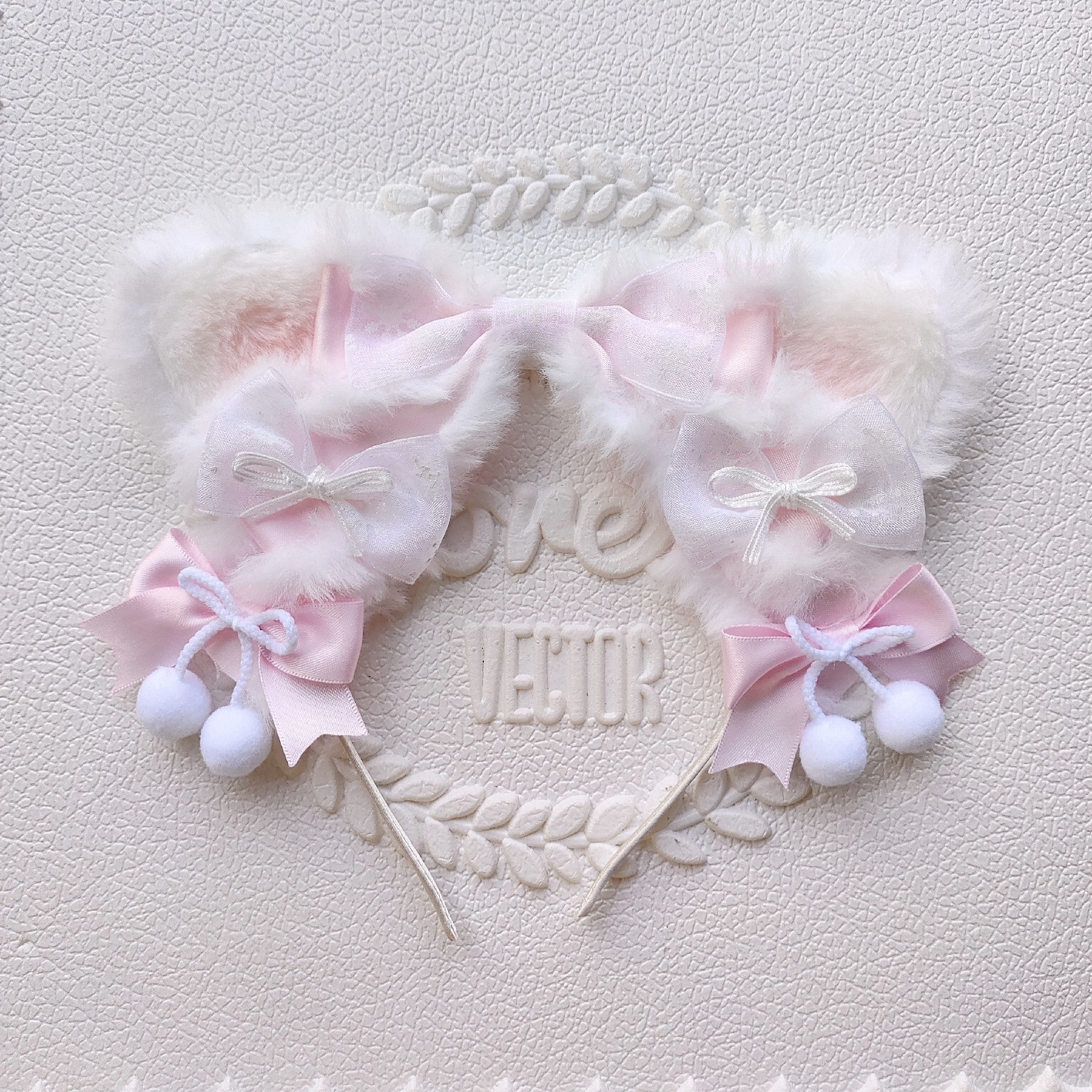 Plush Snowflake Cat Ear Headband Lolita Hair Accessory