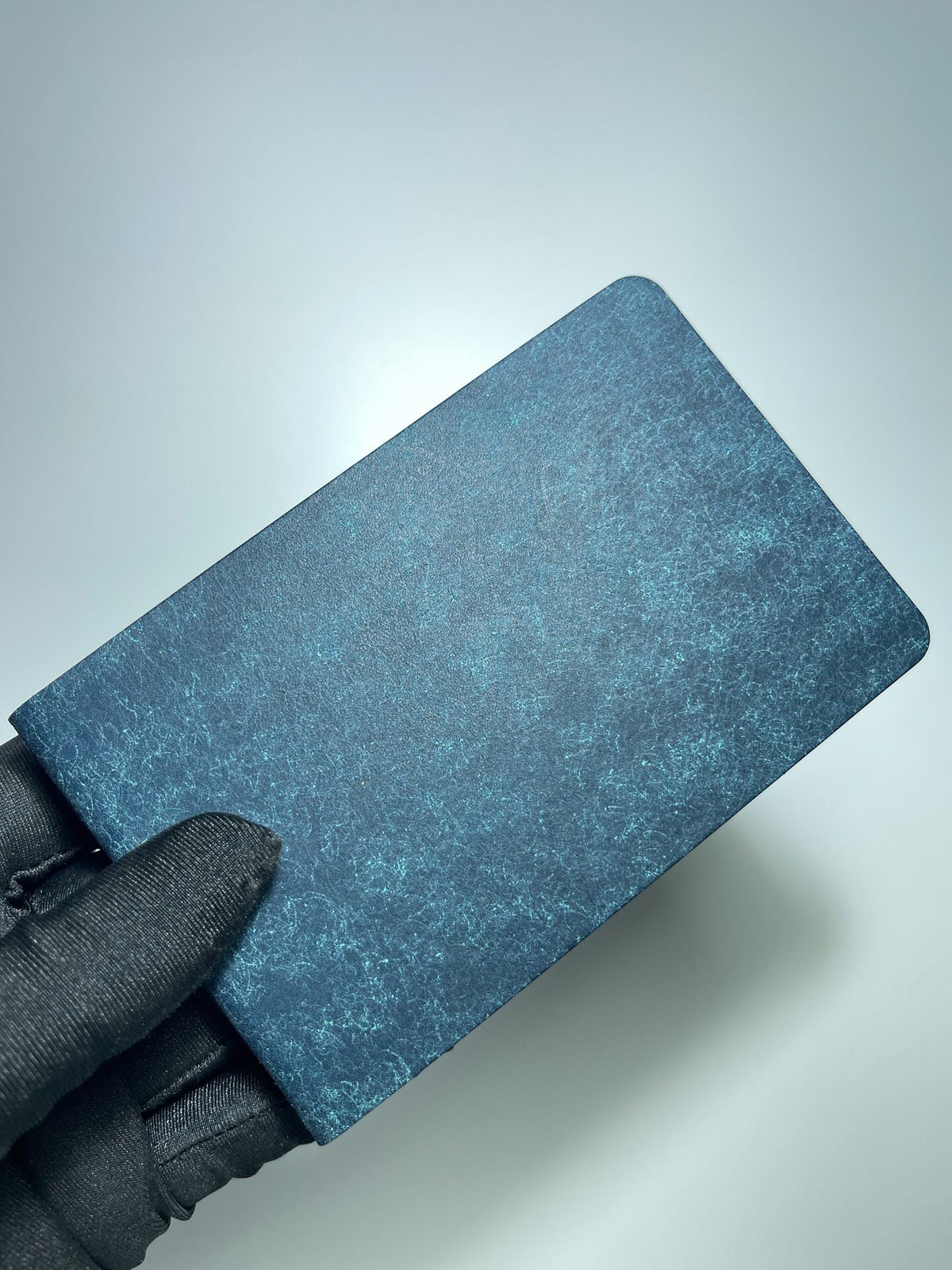 Handmade Leather Planner Cover Three-Hole Denim Blue