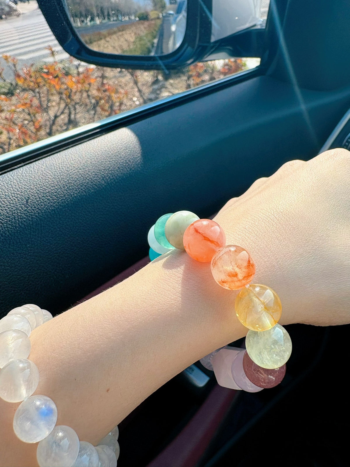 Rainbow Multi Gemstone Crystal Bracelet