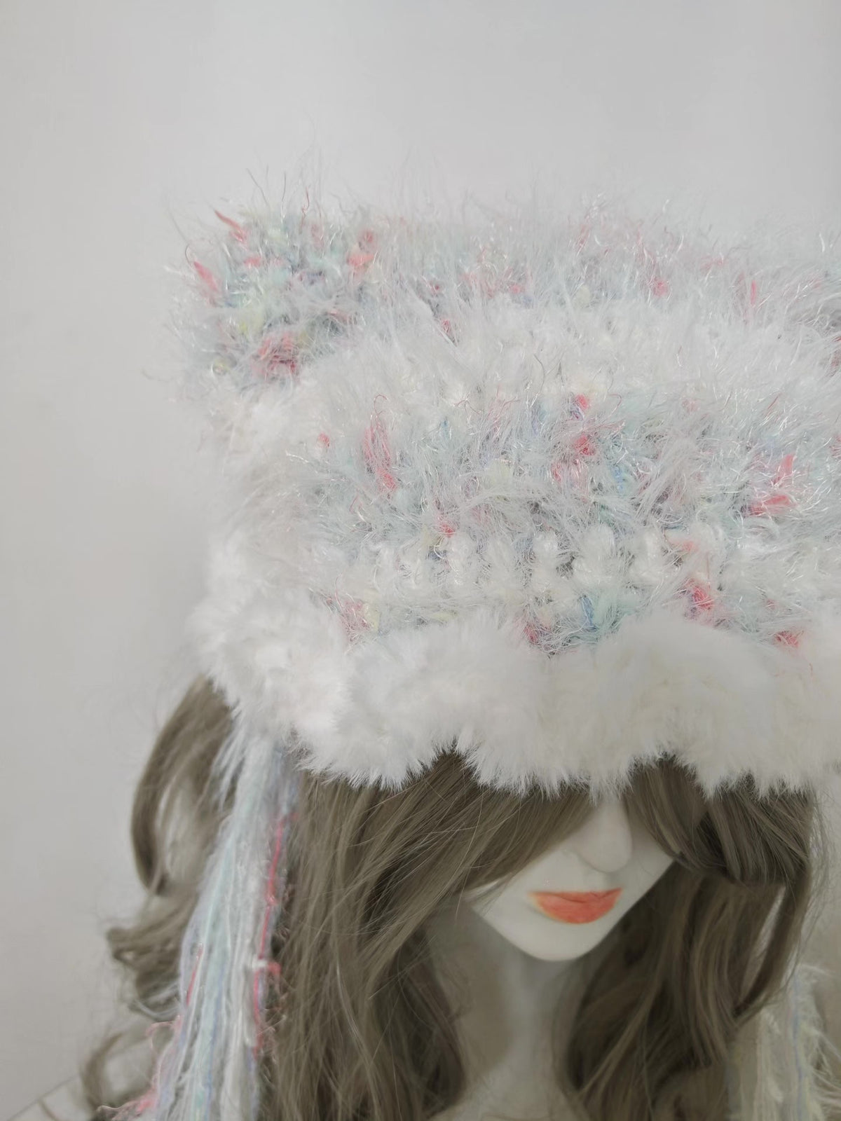 Handmade Cat Ear Hat Fluffy Yarn