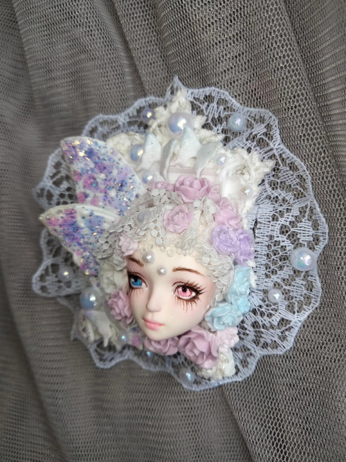 Clay Doll Head Refrigerator Magnet Pastel