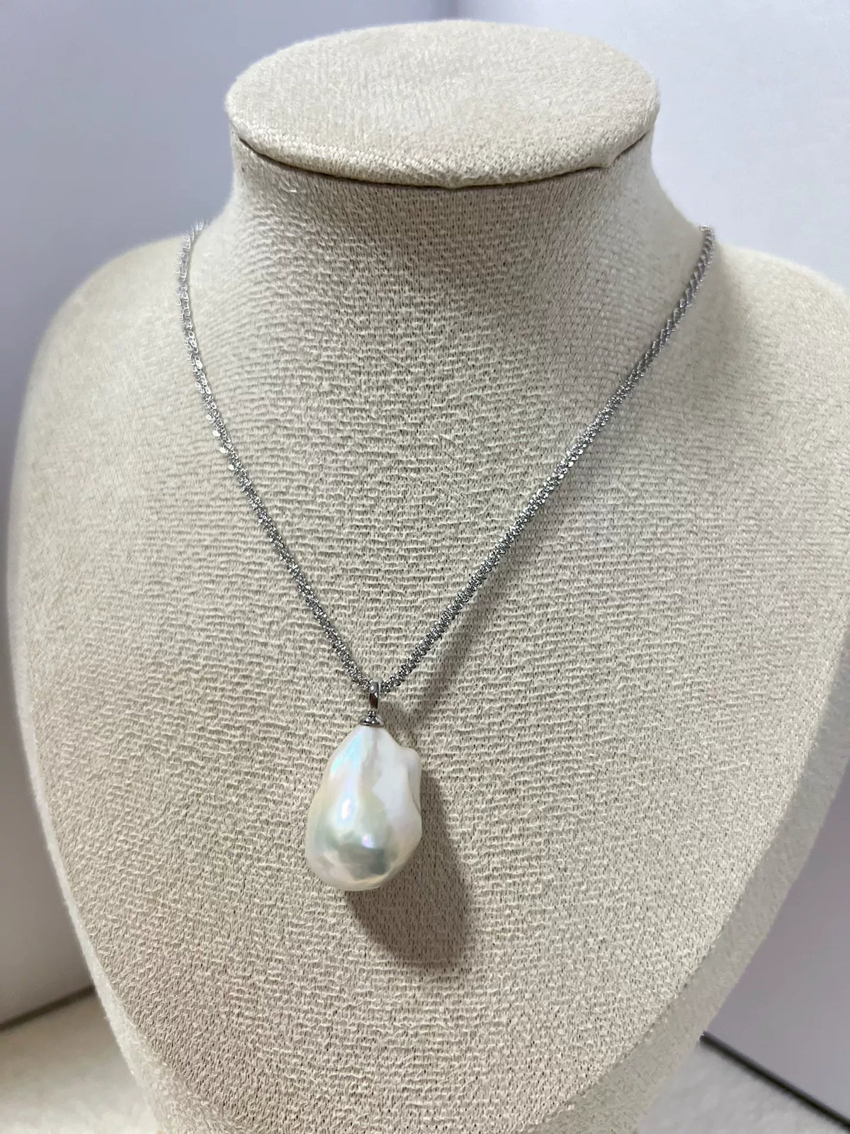 Conjunto de collar de perlas barrocas 4-5mm agua dulce