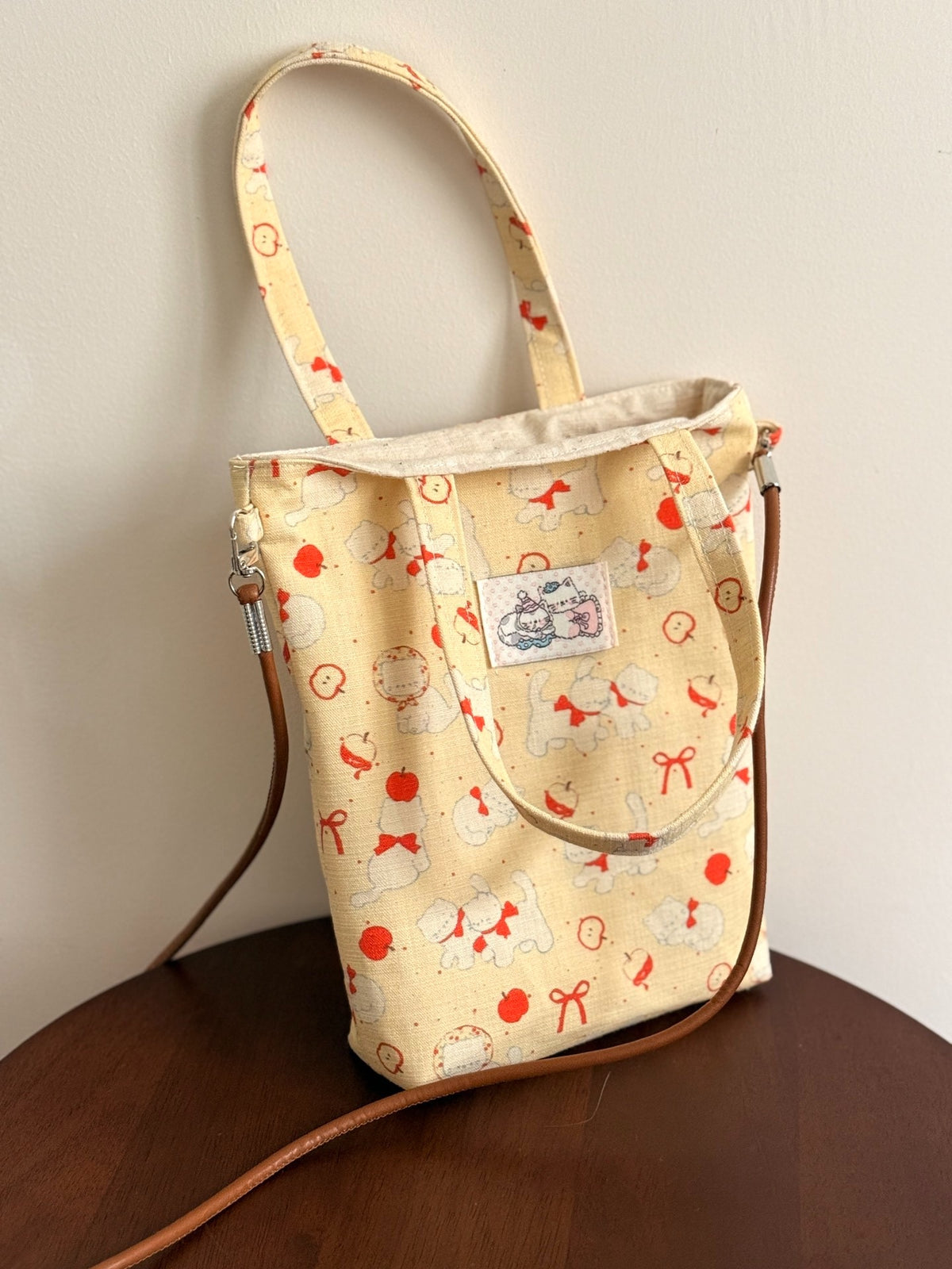 Handgewebte Erdgewebe Katzenprint Handtasche