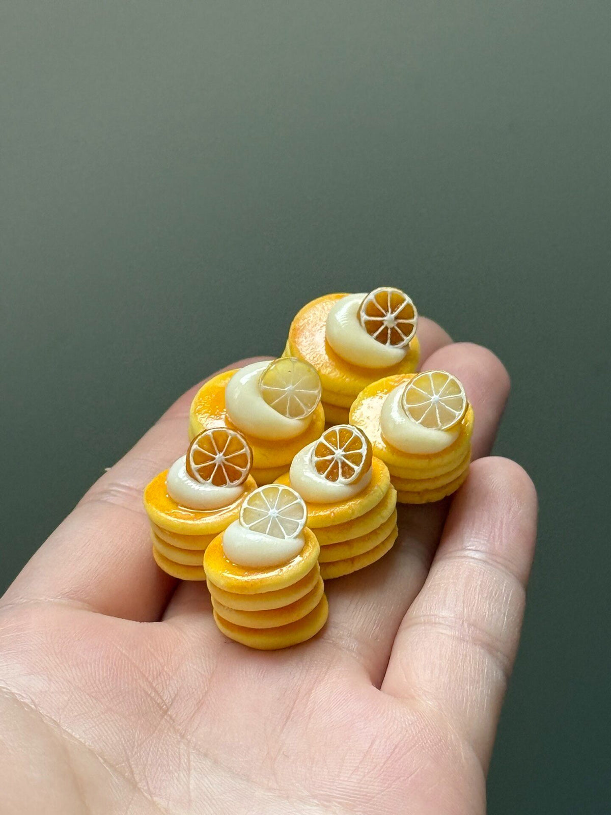 Pancake Pendant Charms with Citrus Topping