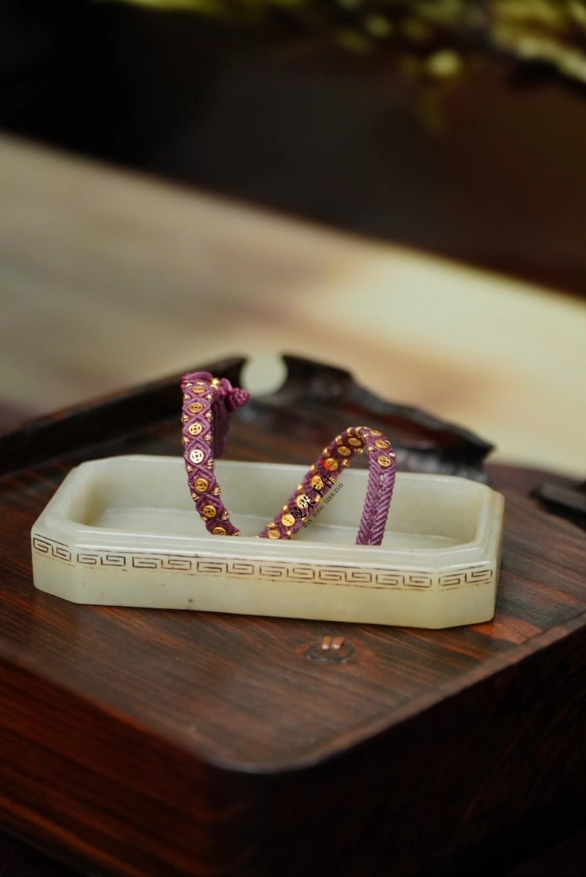 Handwoven Purple Horse Head Macrame Bracelet