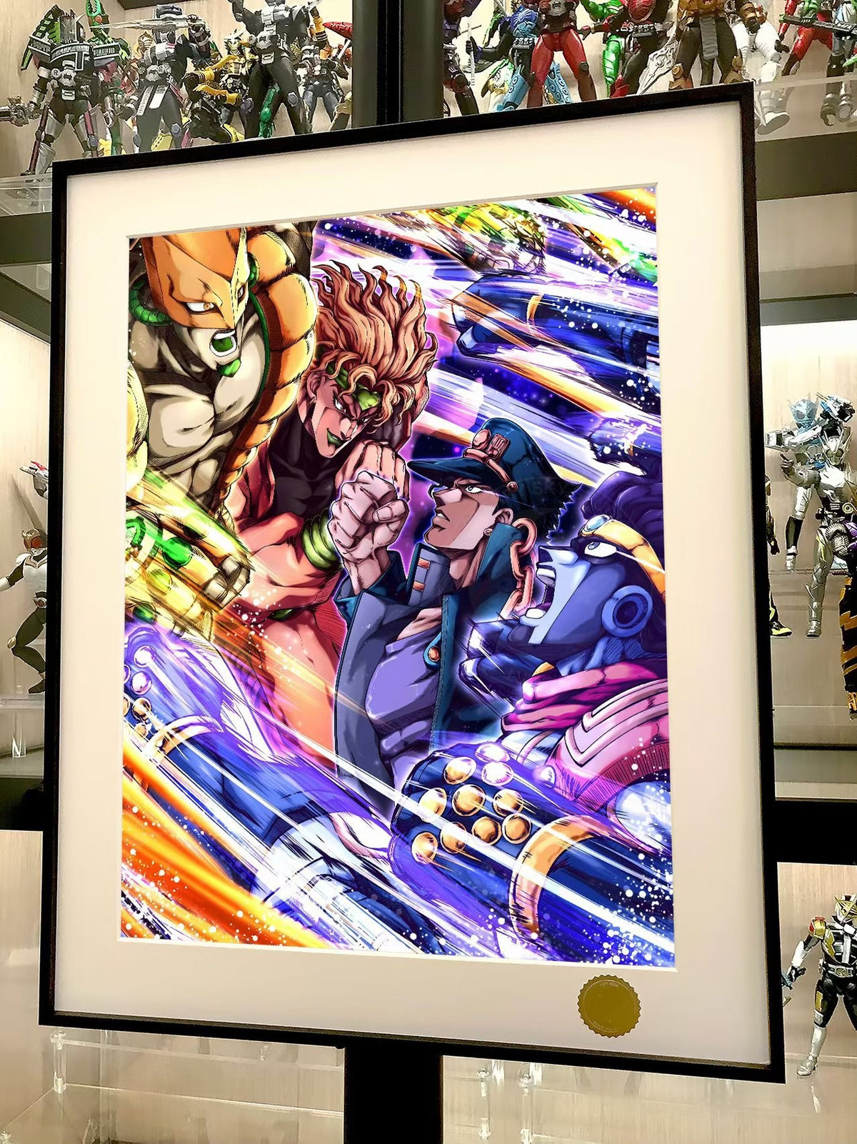 Framed JoJo Art Print Jotaro vs Dio
