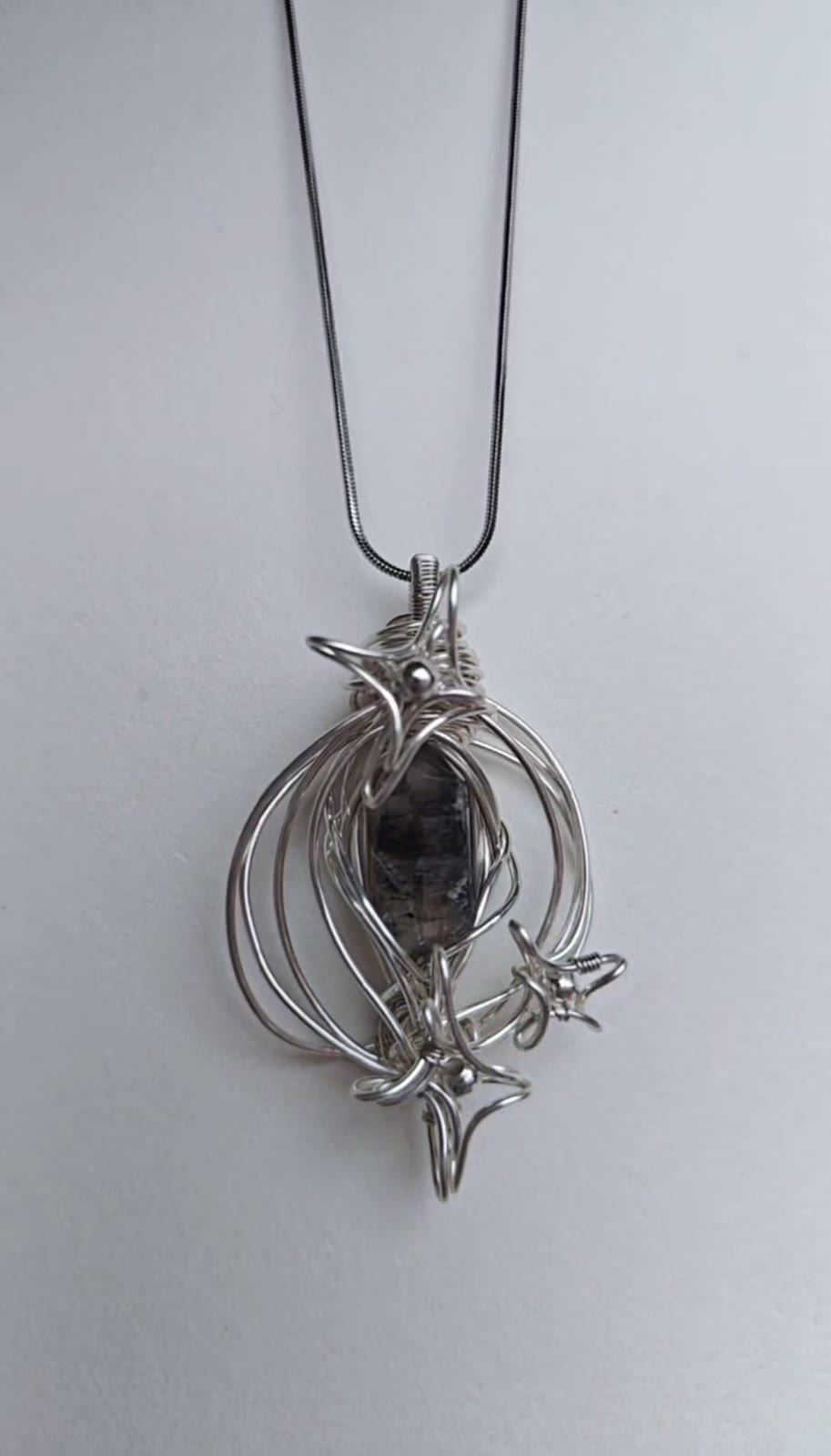 Handcrafted Wire Wrapped Raw Crystal Necklace