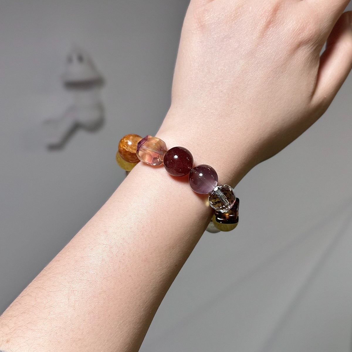Golden Rutilated Quartz Beaded Bracelet