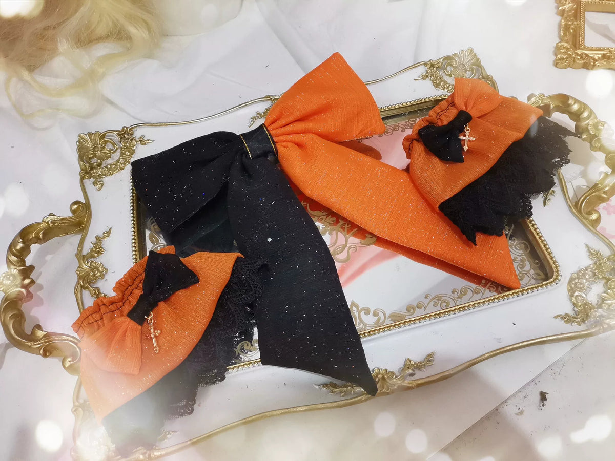 Handmade Lolita Witch Hat Set with Cuffs