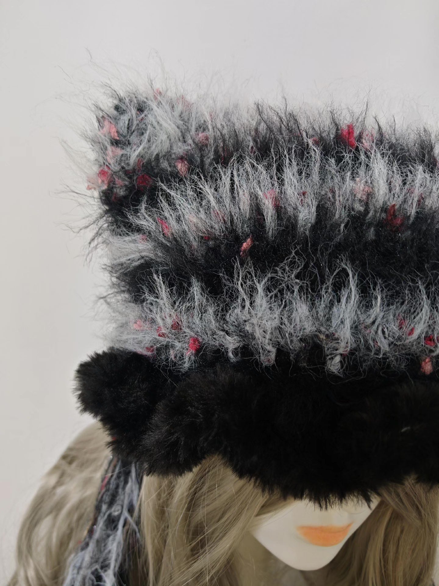 Midnight Rose Cat Ear Hat with Adjustable Fit