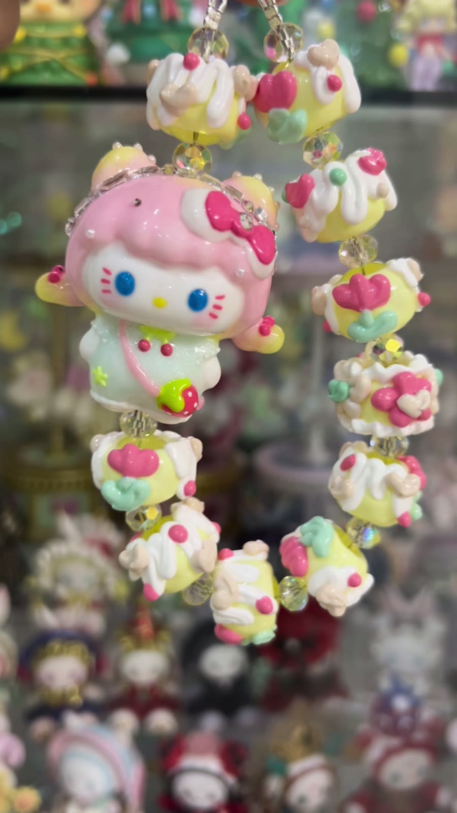 Handcrafted Hello Kitty Phone Chain Bead
