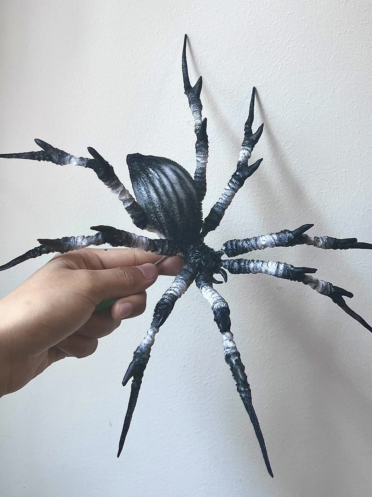Handcrafted Black Pipe Cleaner Plush Spider