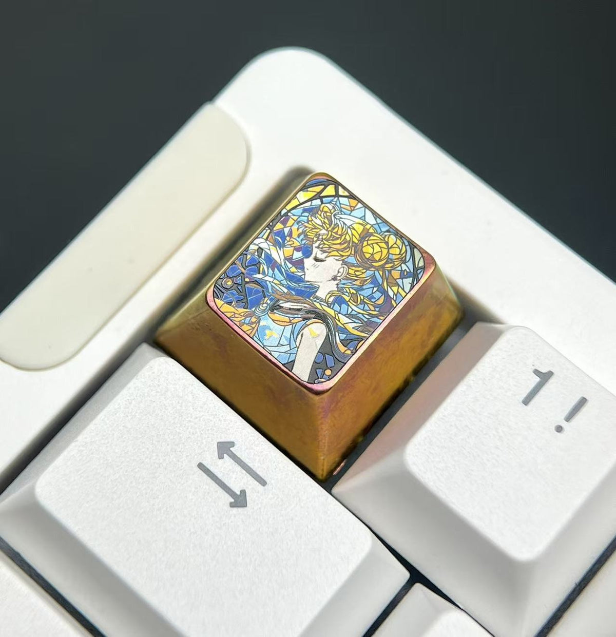 Titanium Alloy Anime Keycap Stained Glass 1u