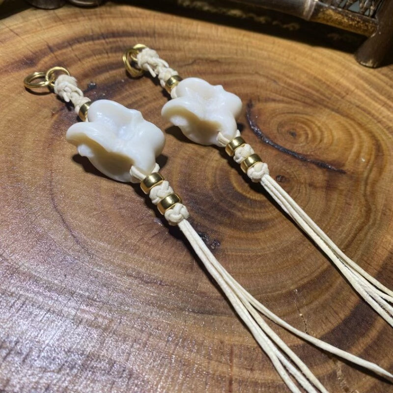 Handwoven Sheepskin Cord Sheep Knucklebone Ornament