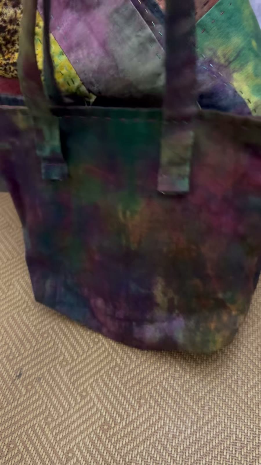 Handwoven Plant-Dyed Double-Layer Tote Bag