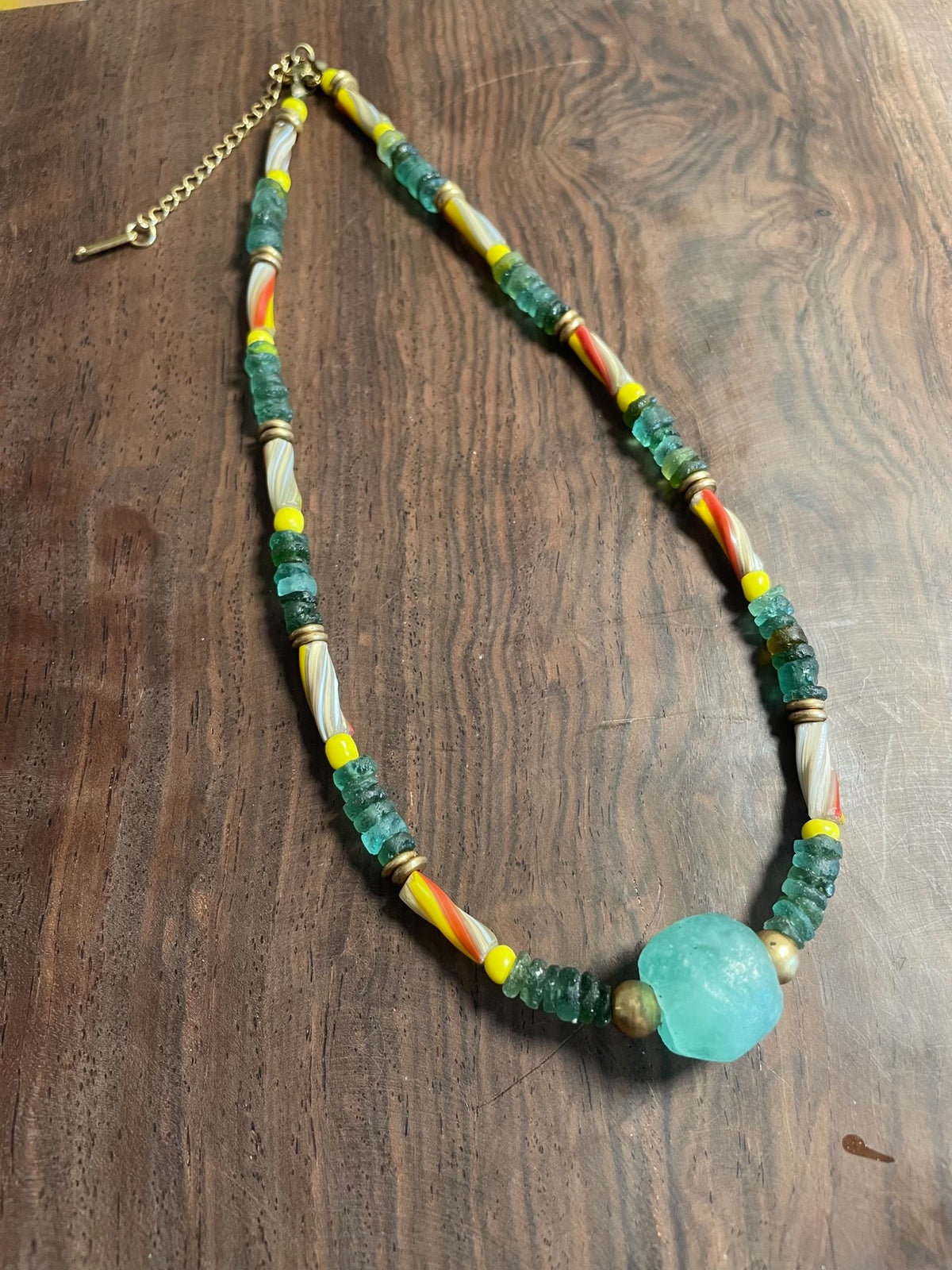 Antique Roman Glass Bead Necklace