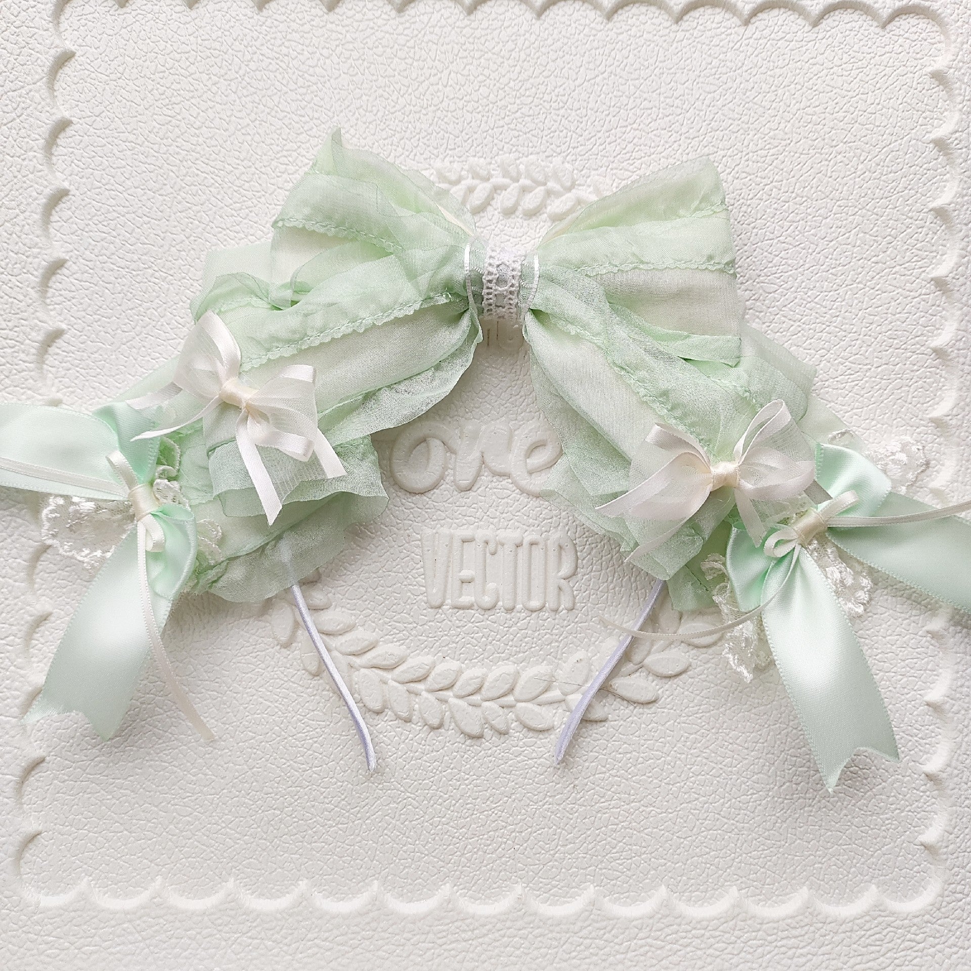 Lolita Pearl Bow Headband with Detachable Veil