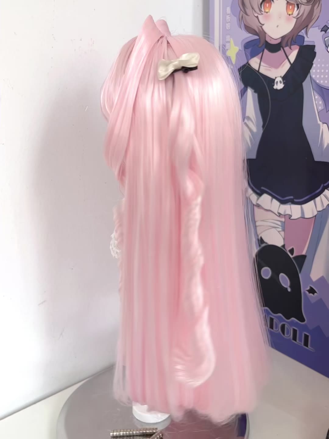 Pastel Pink Doll Wig with Twin Tails