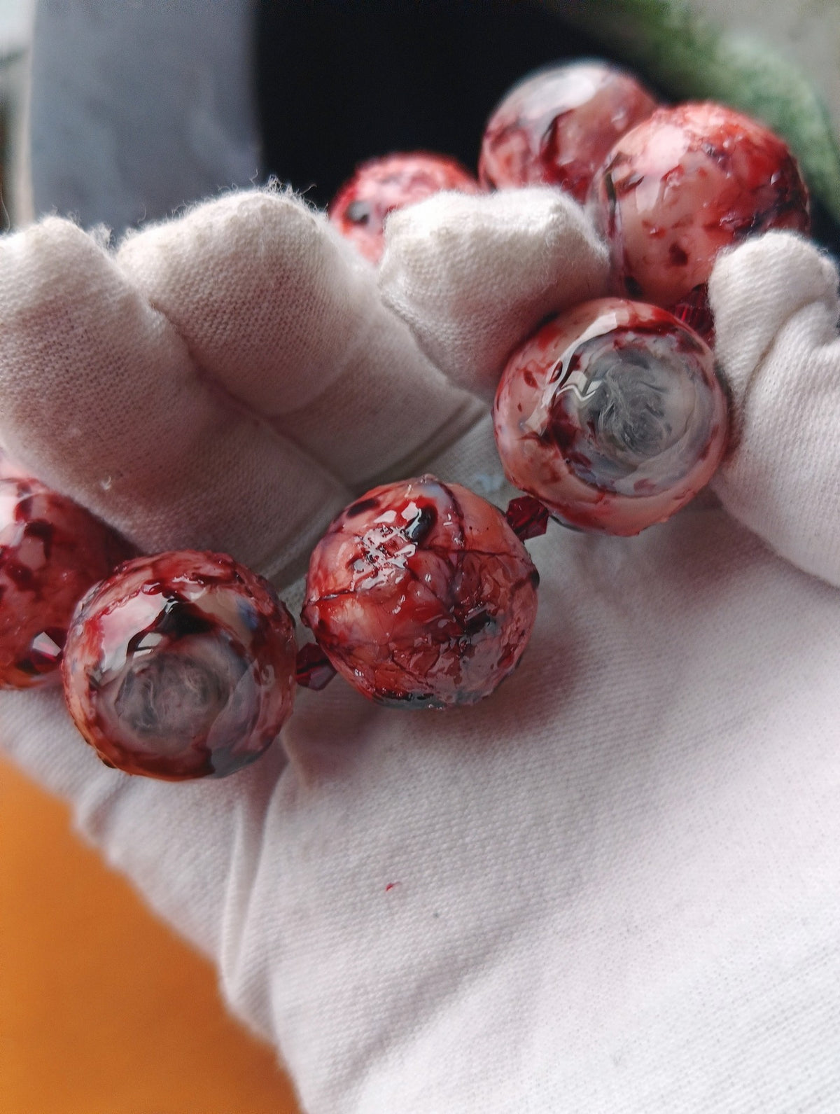 Cthulhu Zombie Eye Resin Beaded Bracelet