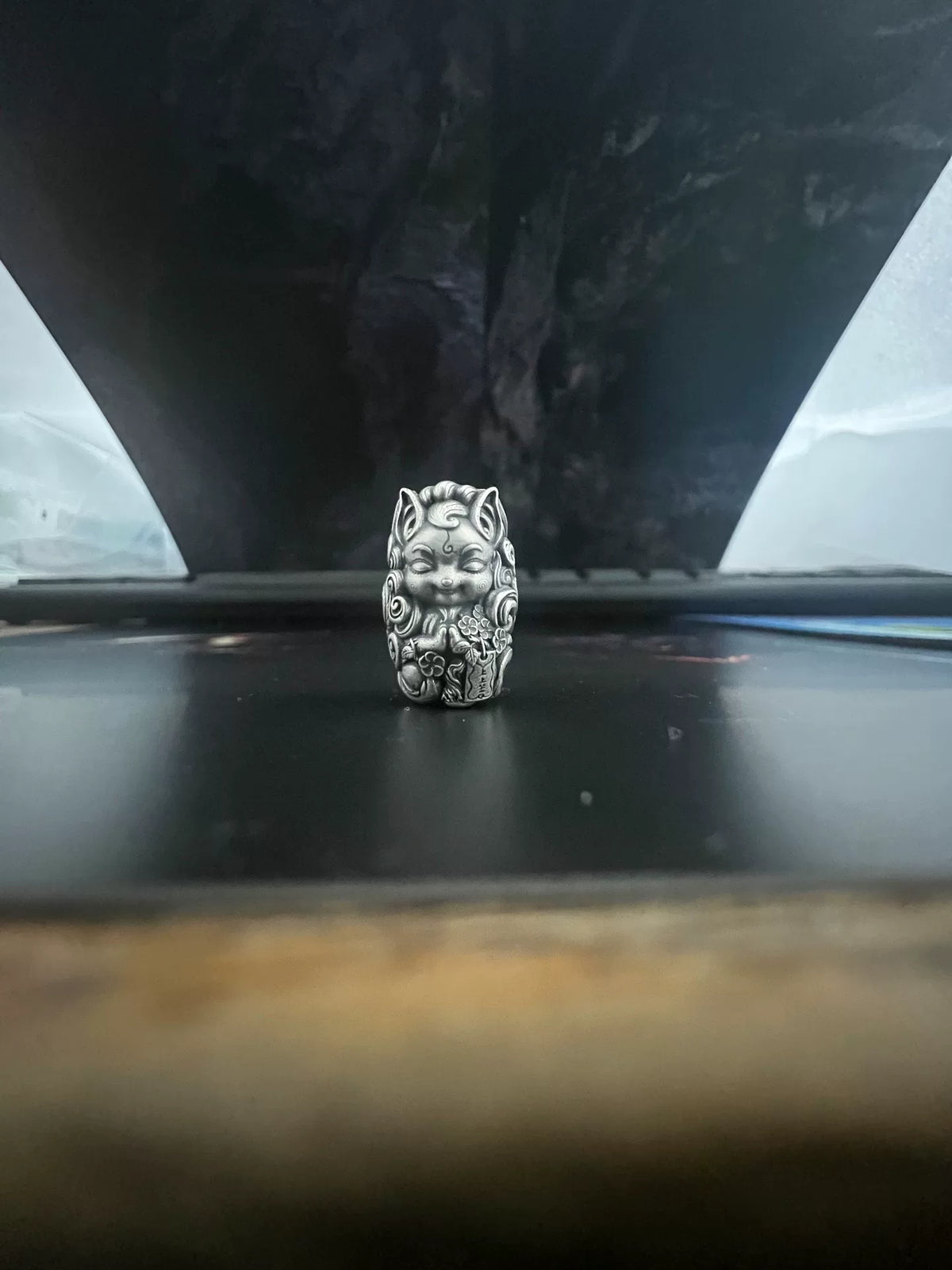 Pendente in argento 925 volpe a nove code