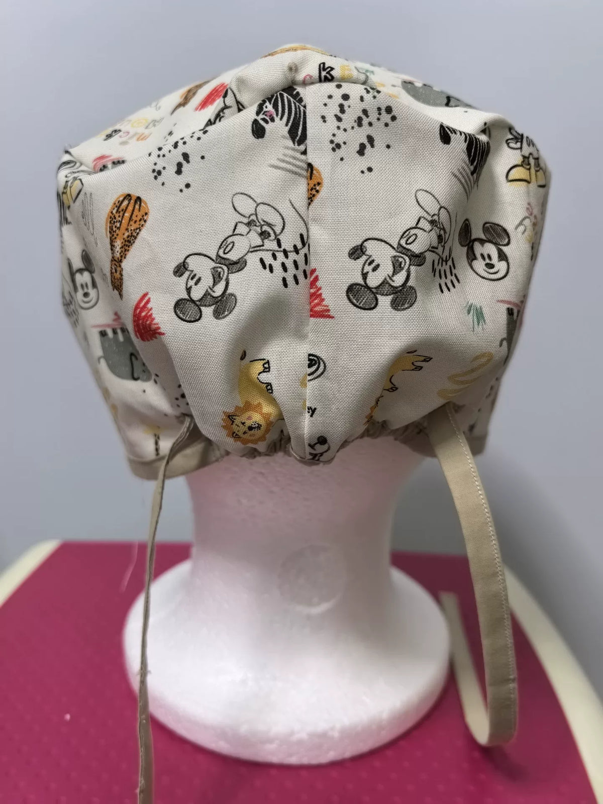 OP-Haube aus Baumwolle, einlagig, Mickey Print