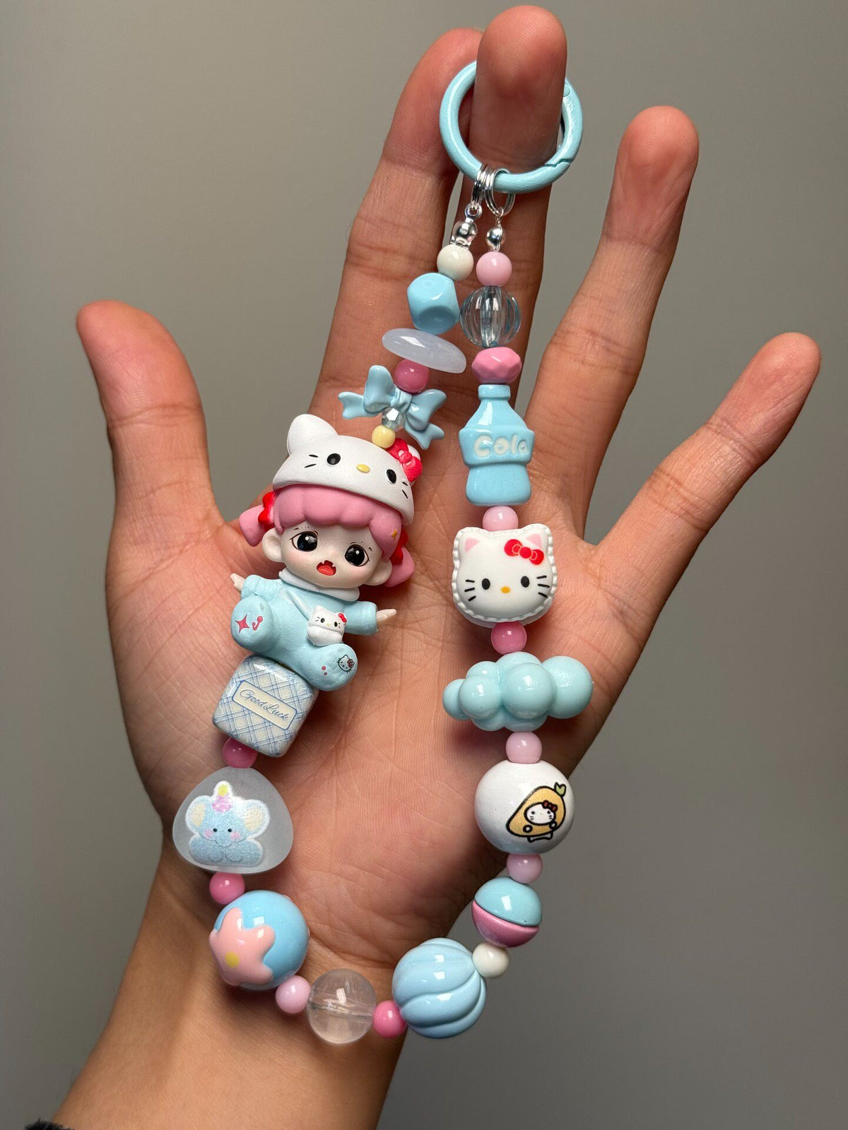 Hello Kitty Pastel Beaded Phone Strap