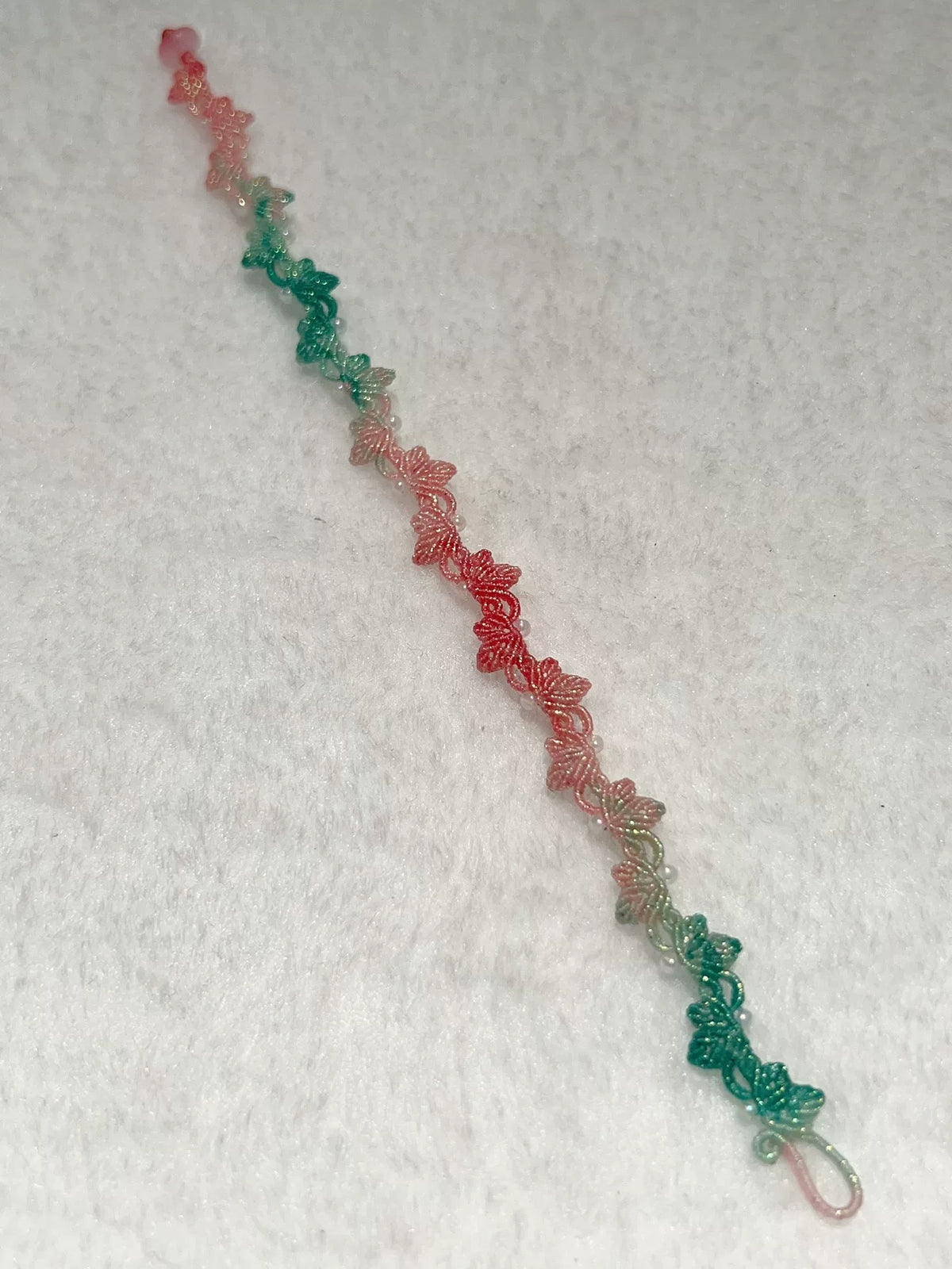 Handgeweven Ombre Wassen Koord Bloemenarmband