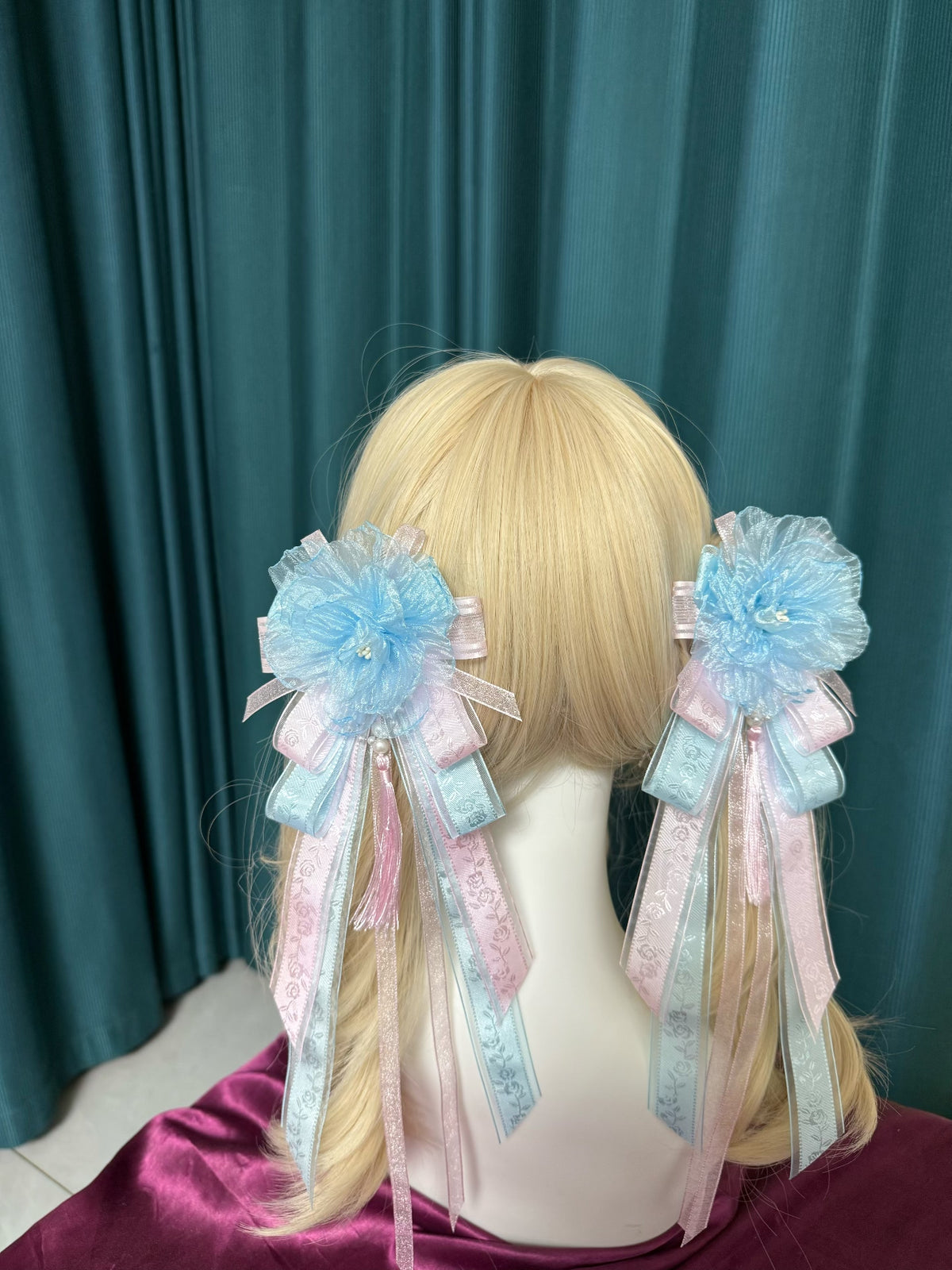 Mollette per capelli Lolita Cinesi Azzurro e Rosa
