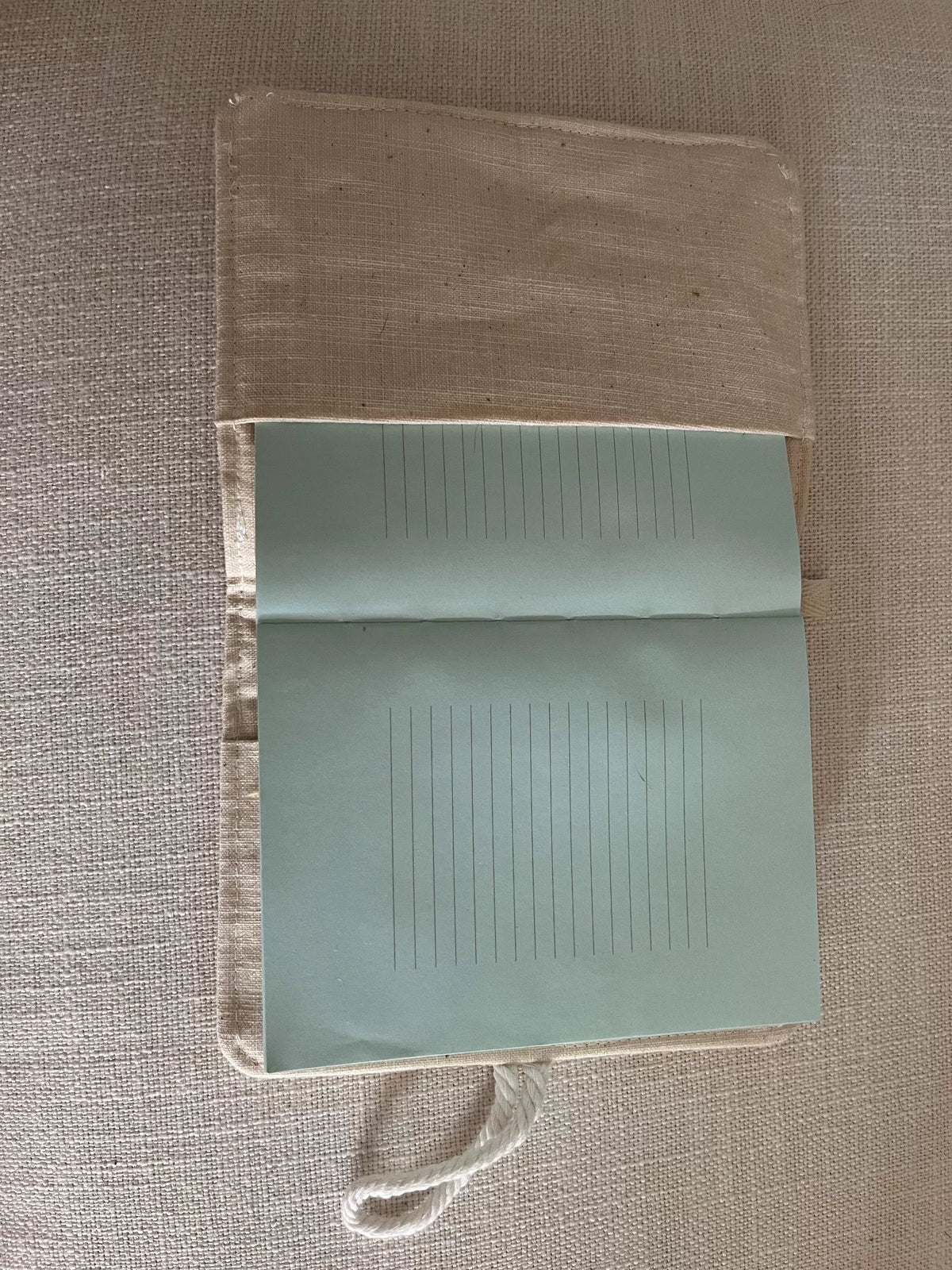 Copertina per quaderno A6 in tela di cotone fatta a mano