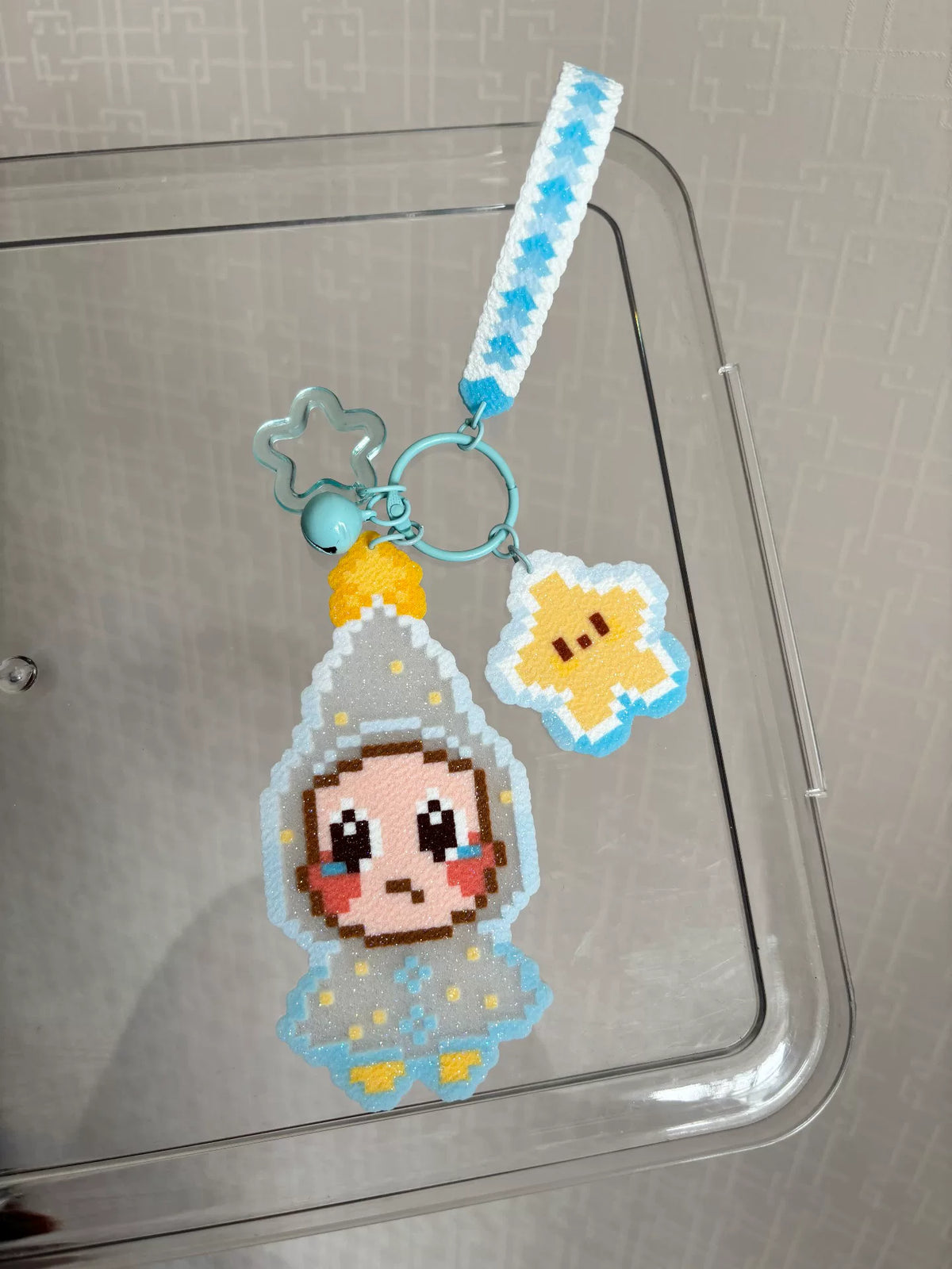 Porte-clés Perles Pixel-art Étoile Poncho de Pluie