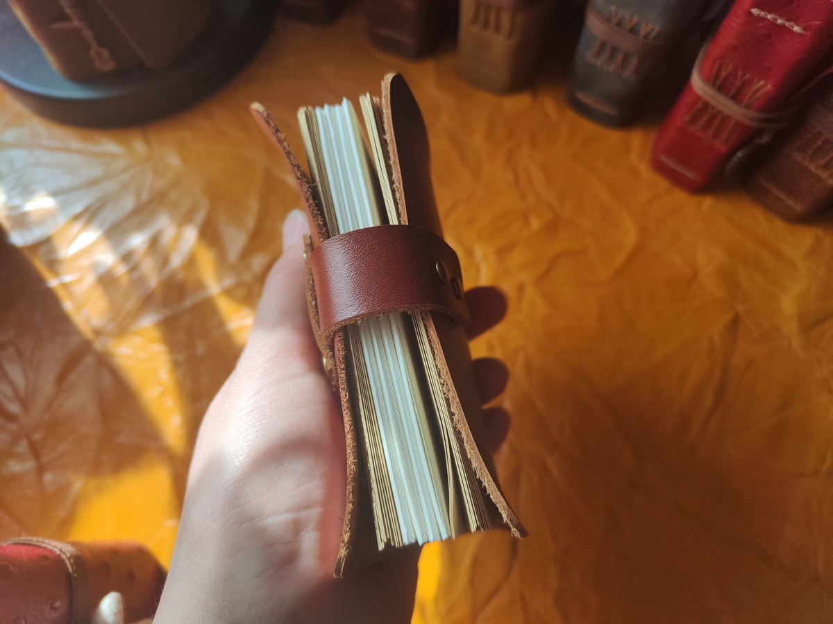Leather Journal with Exposed Binding