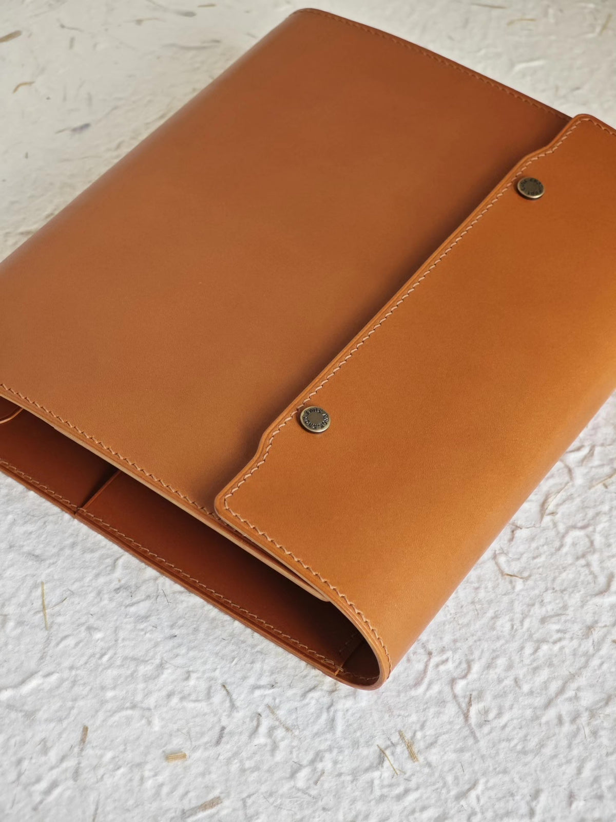 A5 Knox Leather Binder Planner with Snap Closure