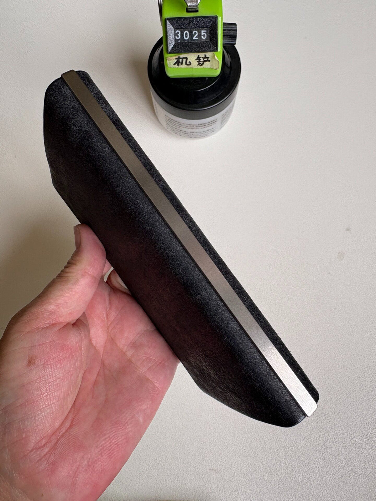 A7 Six Ring Binder Cover Black Leather