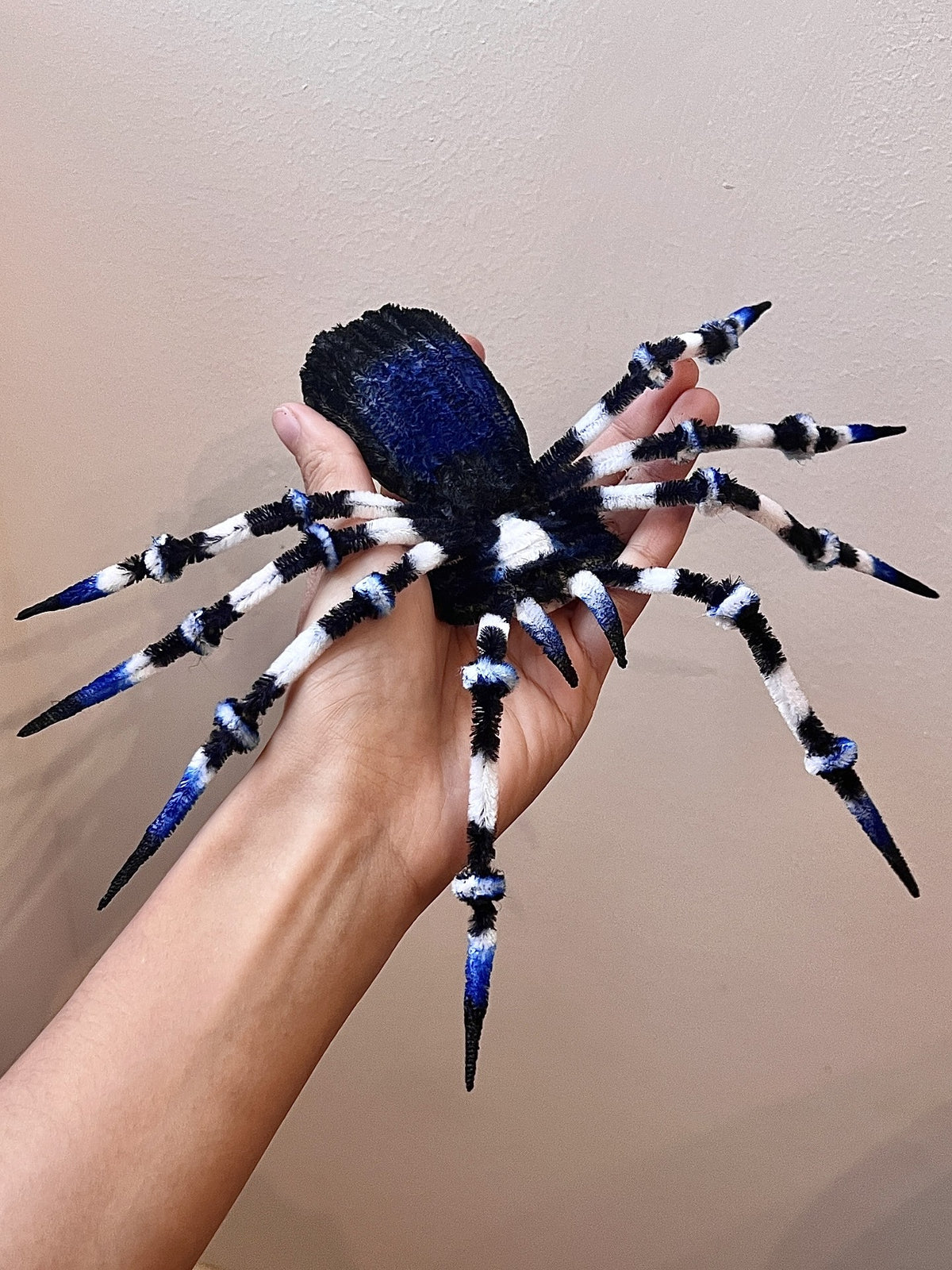 Chenille Spider Plush Poseable Dark Fantasy Toy