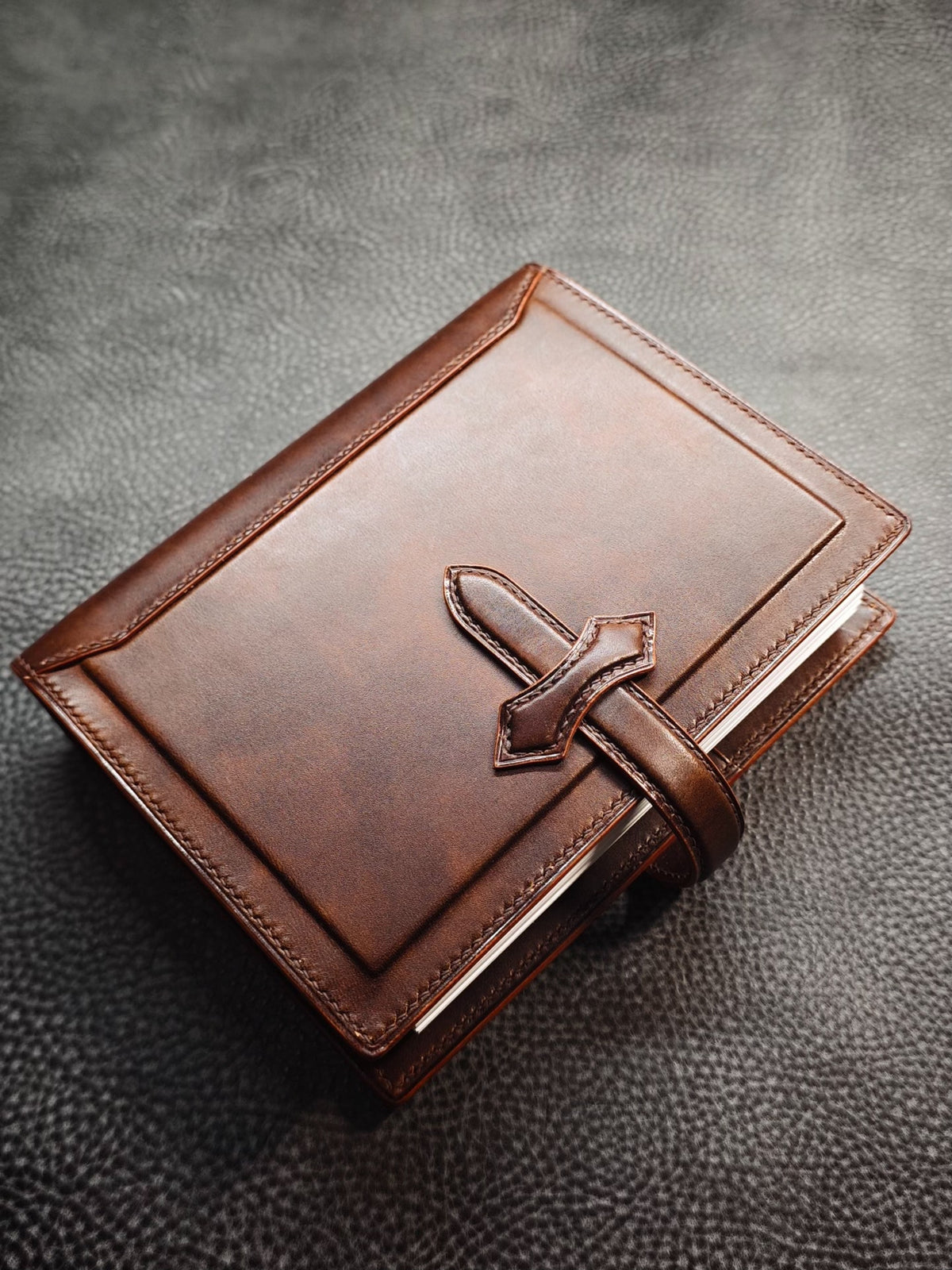 Handcrafted A6 Leather Notebook Cover 25 Ring