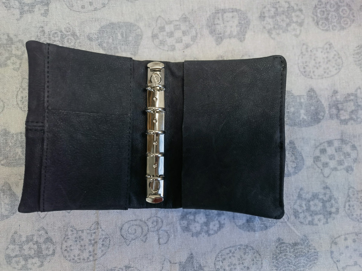 Matte Black Goatskin Leather Journal Cover