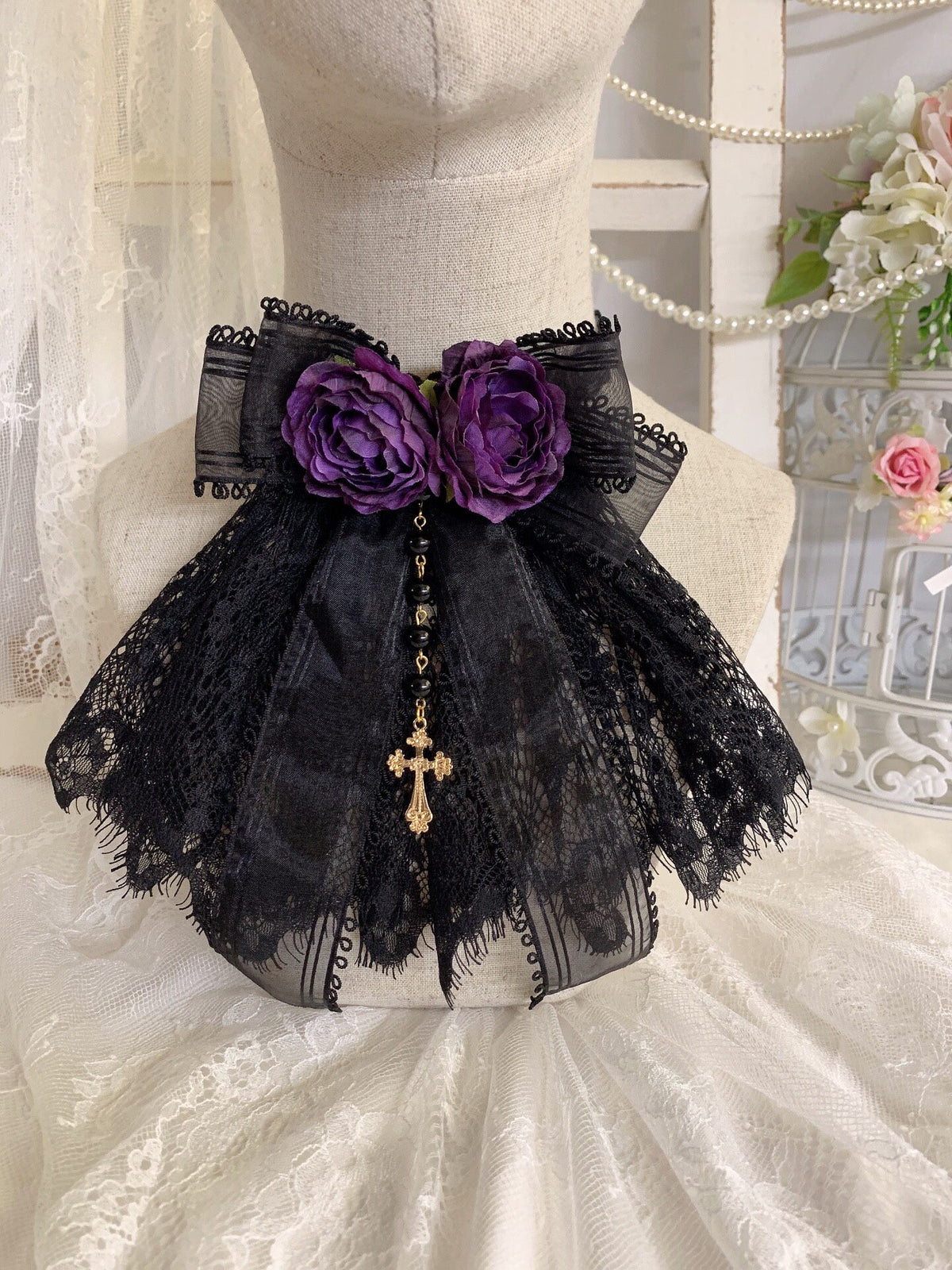 Handmade Lolita Gothic Rose Skirt