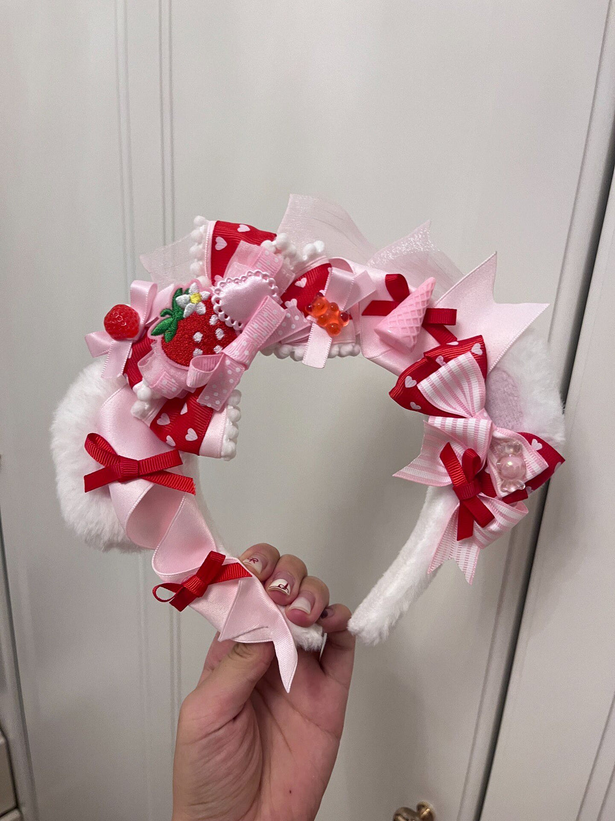 Cupcake Strawberry Bear KC Lolita Headband