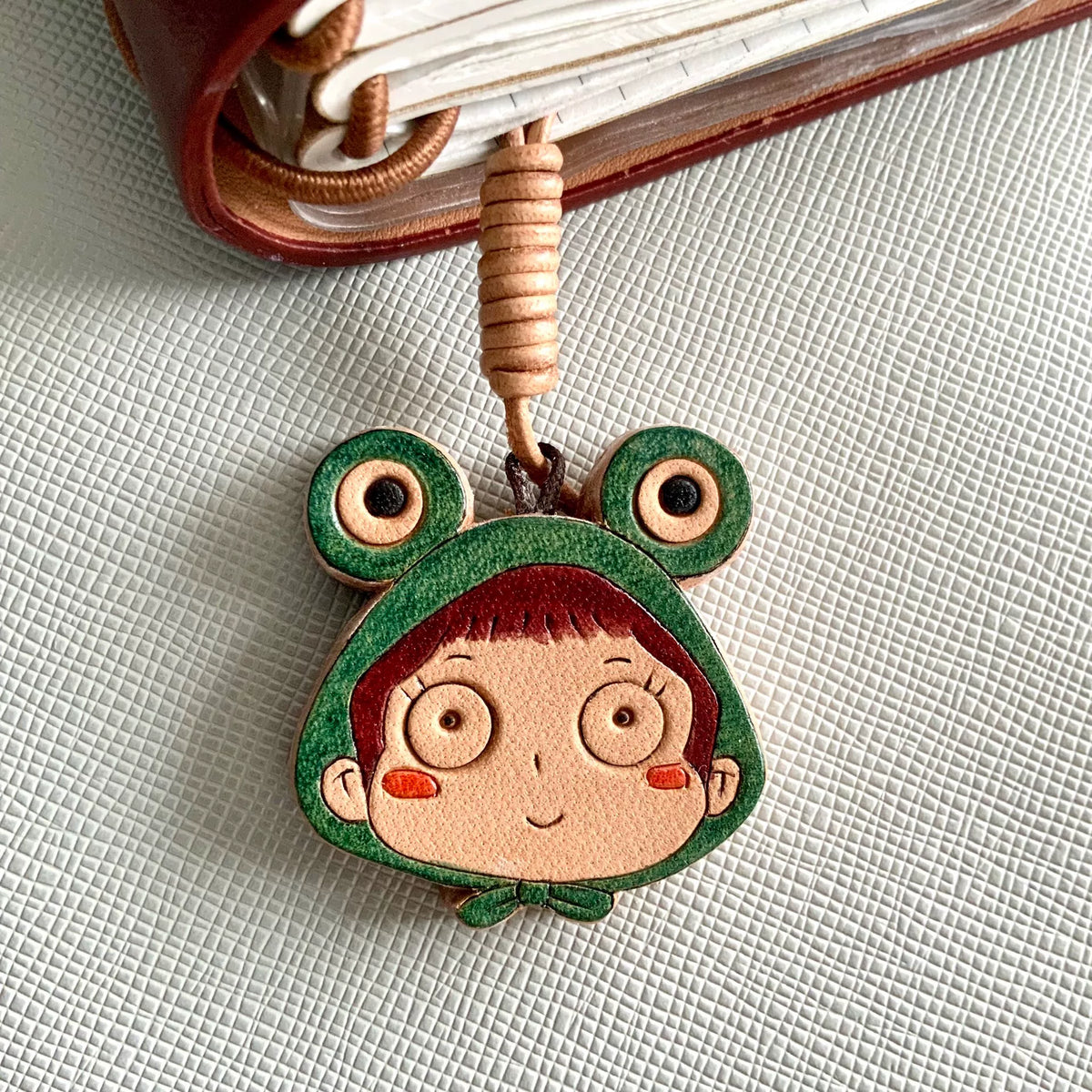 Handgemaakte Leren Watermeloen Charm