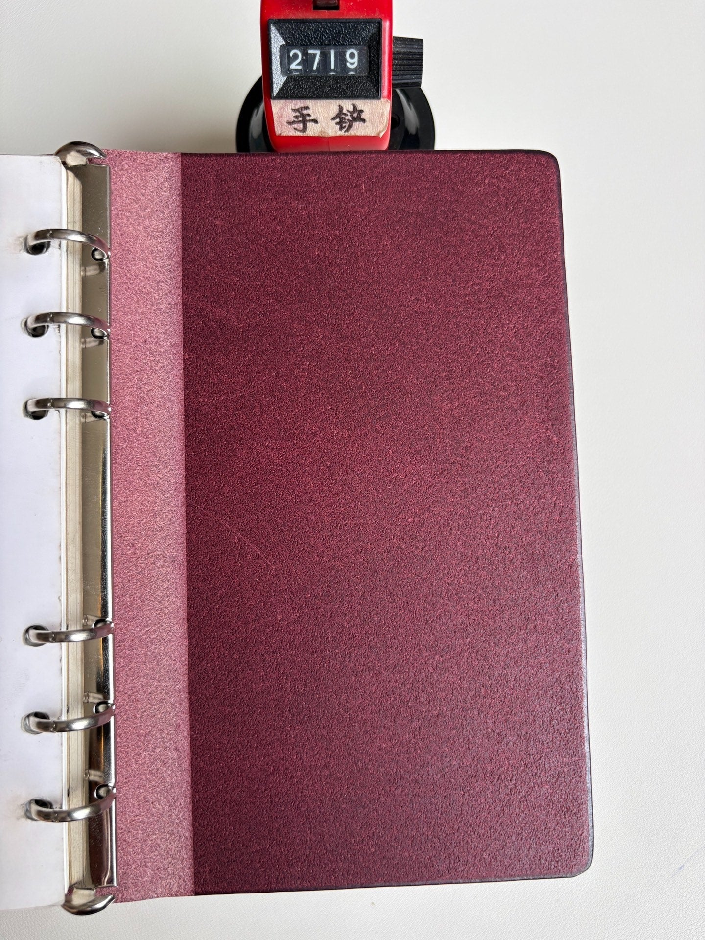 Handmade Buttero Leather A6 Ring Binder Cover with 9-Ring Mechanism
