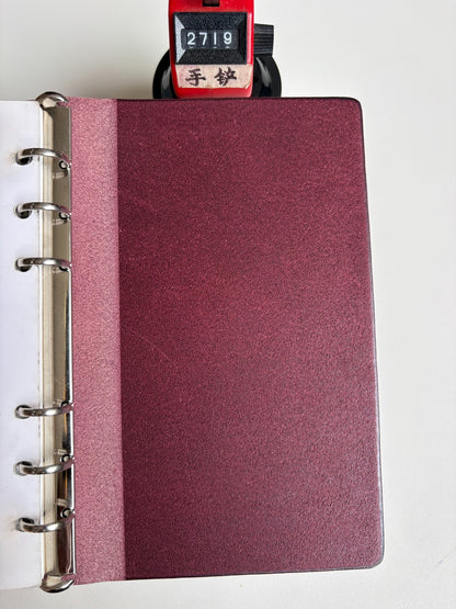Handmade Buttero Leather A6 Ring Binder Cover with 9-Ring Mechanism