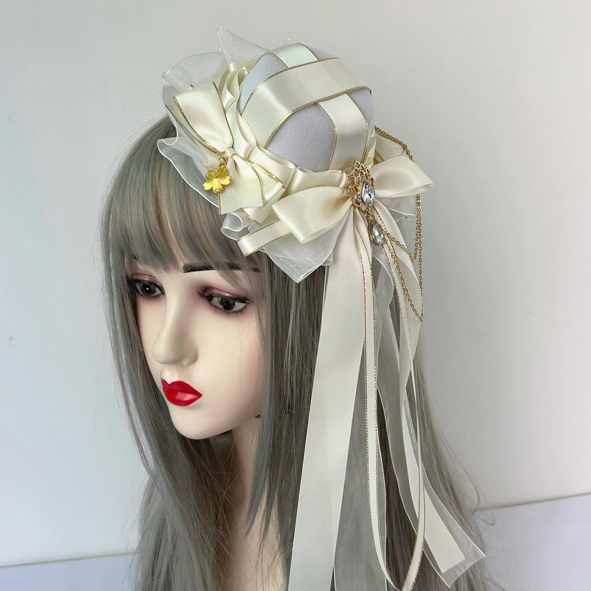 Handcrafted Lolita Top Hat Hair Accessory