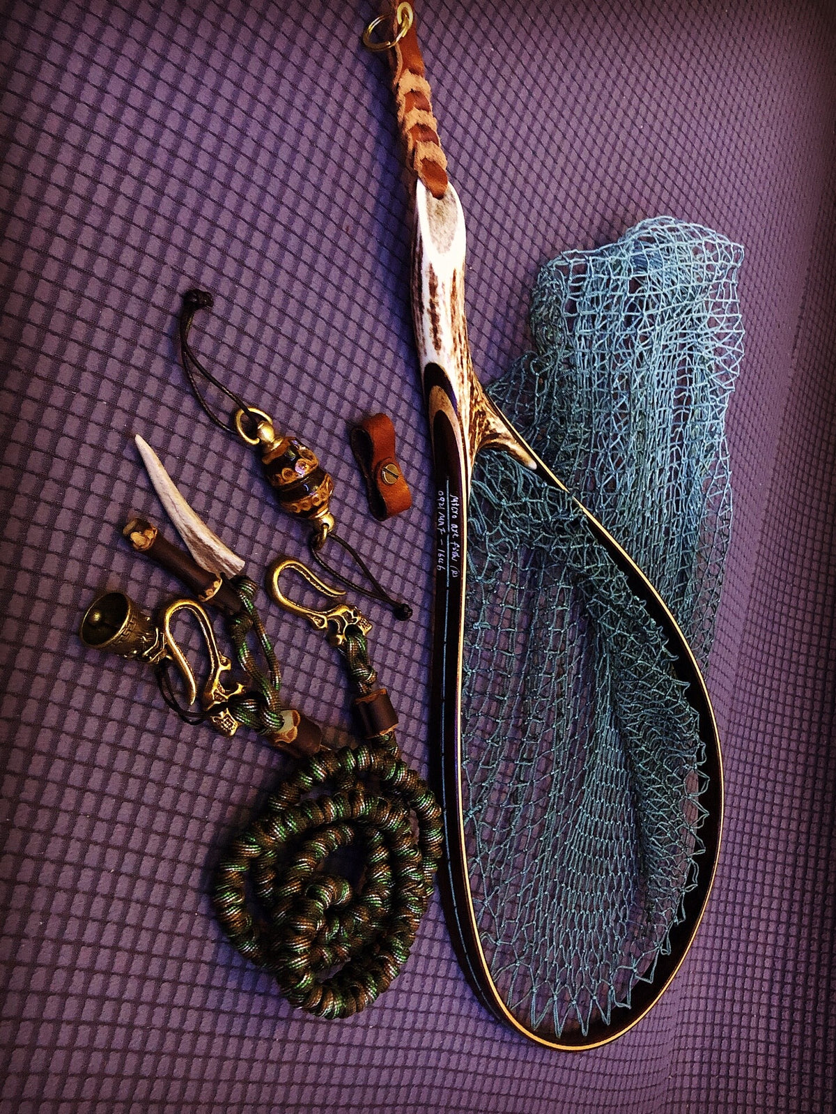 Deer Antler Handle Fishing Net
